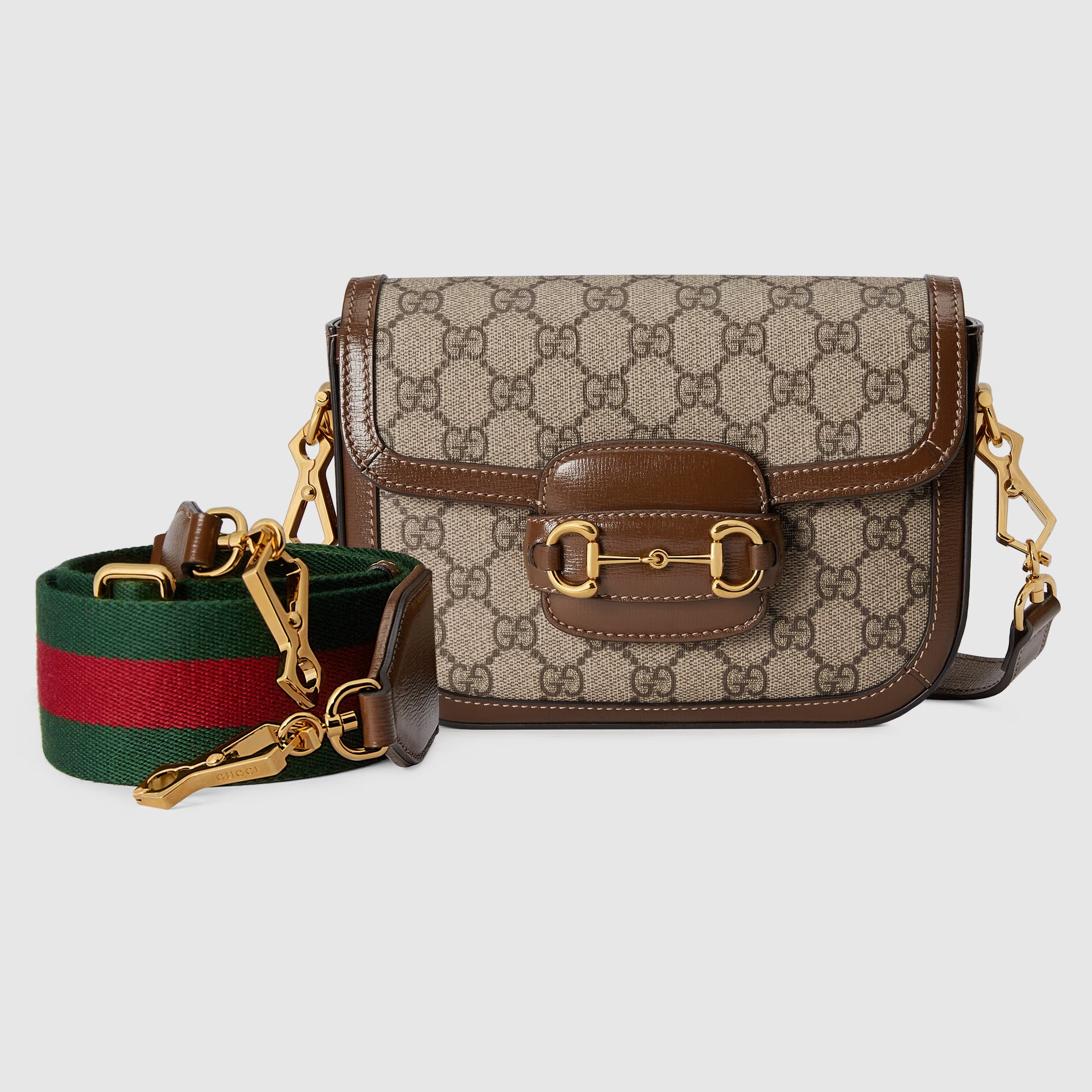 Gucci Horsebit 1955 Medium Shoulder Bag - Beige