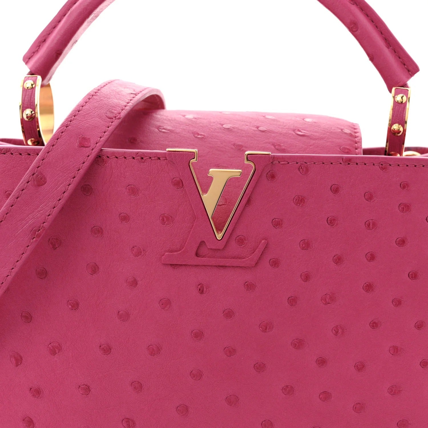 Louis Vuitton  Ostrich Capucines BB – Fuchsia