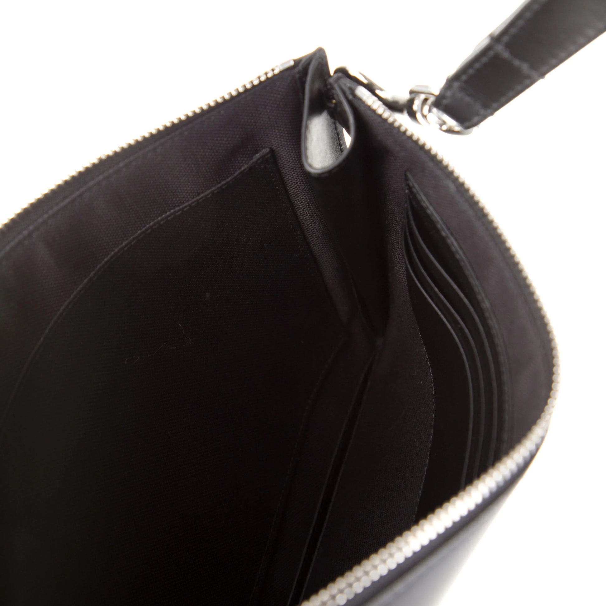 Gucci Blade Embroidered Leather Clutch Pouch – Black
