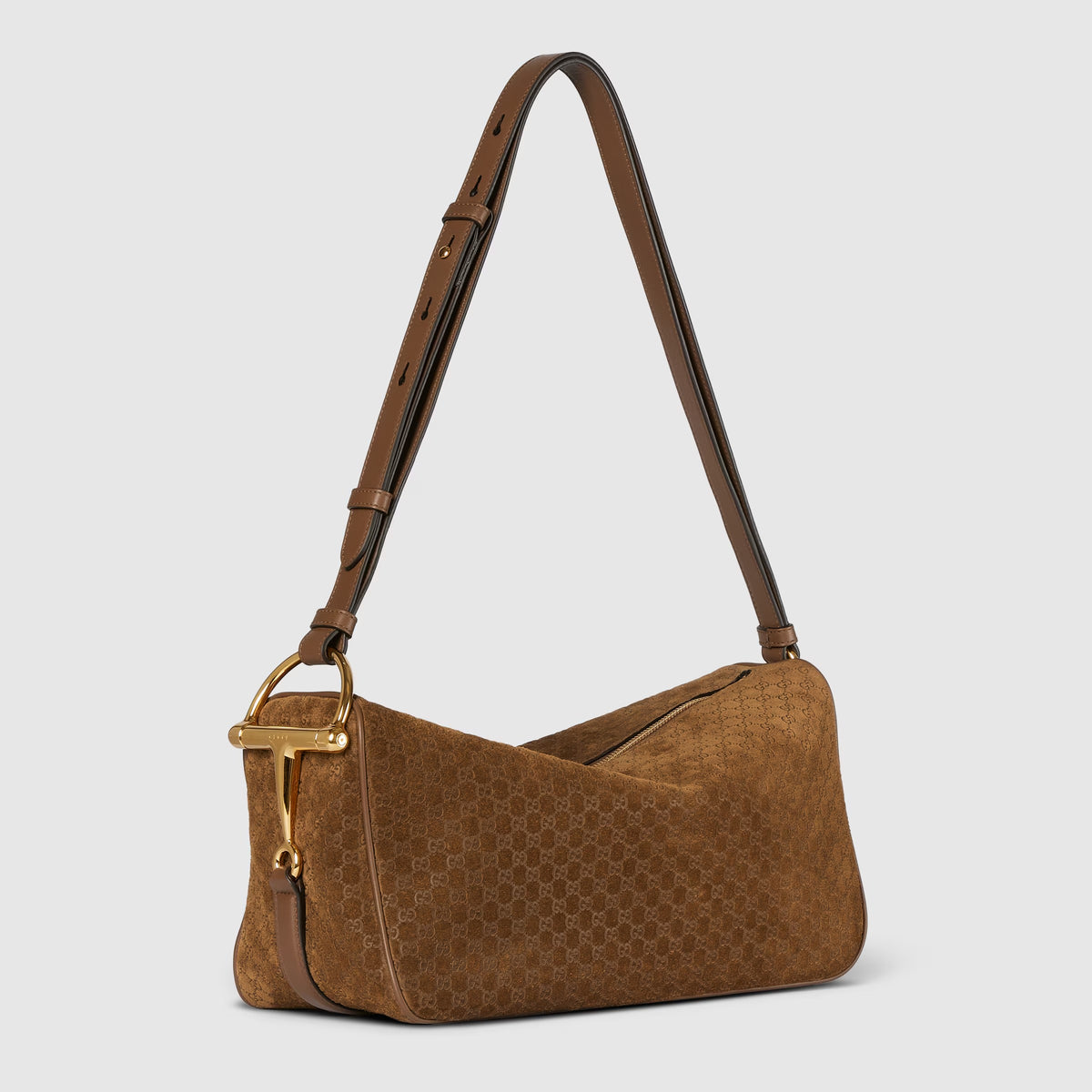 Gucci Half Horsebit Medium Shoulder Bag – Brown