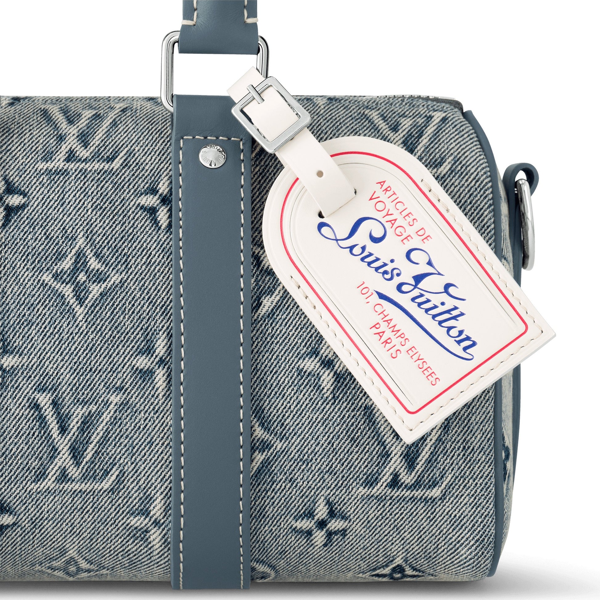 Louis Vuitton Monogram Washed Denim Canvas Keepall Bandouliere 25 Duffle Bag