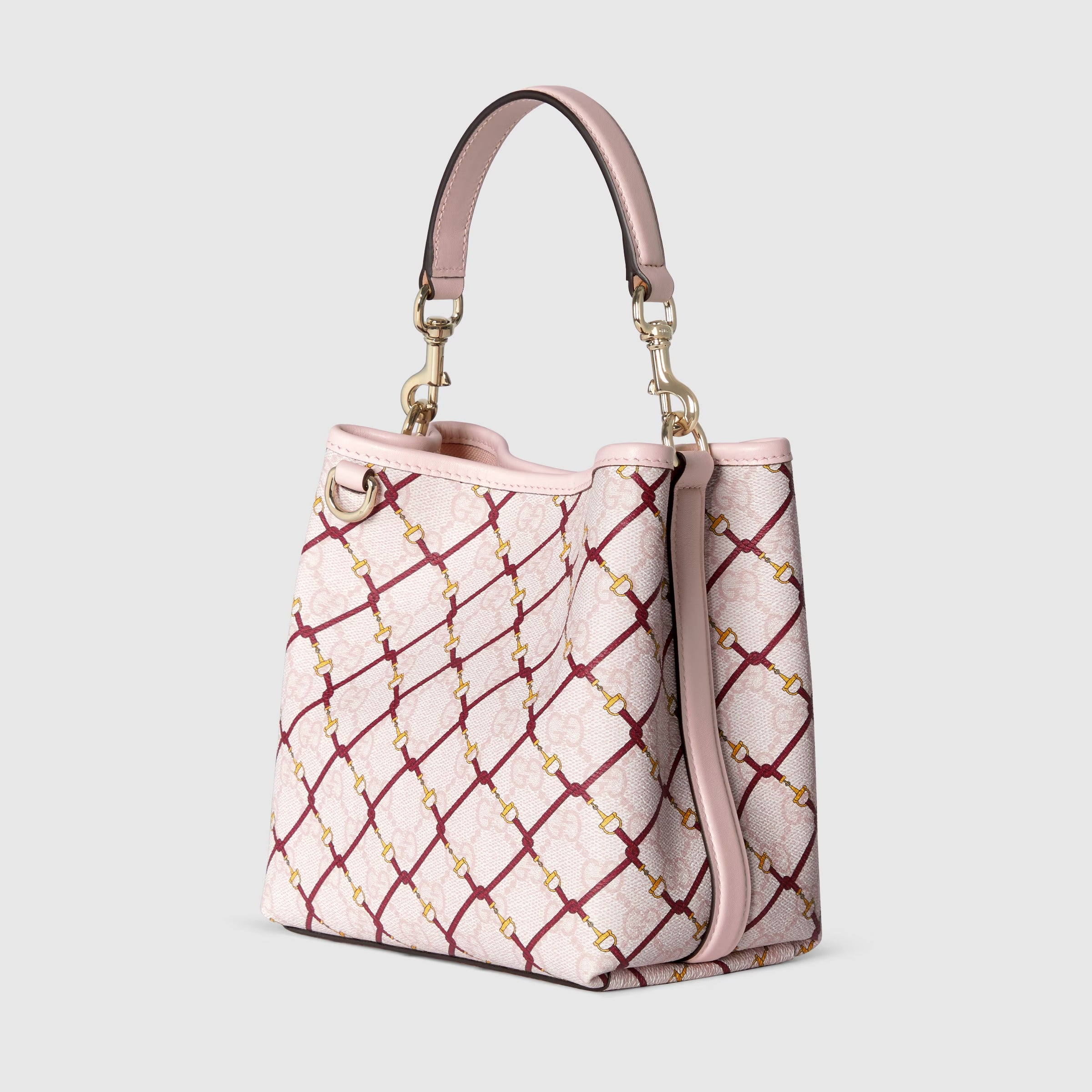 Gucci Emblem Small Bucket Bag – Pink