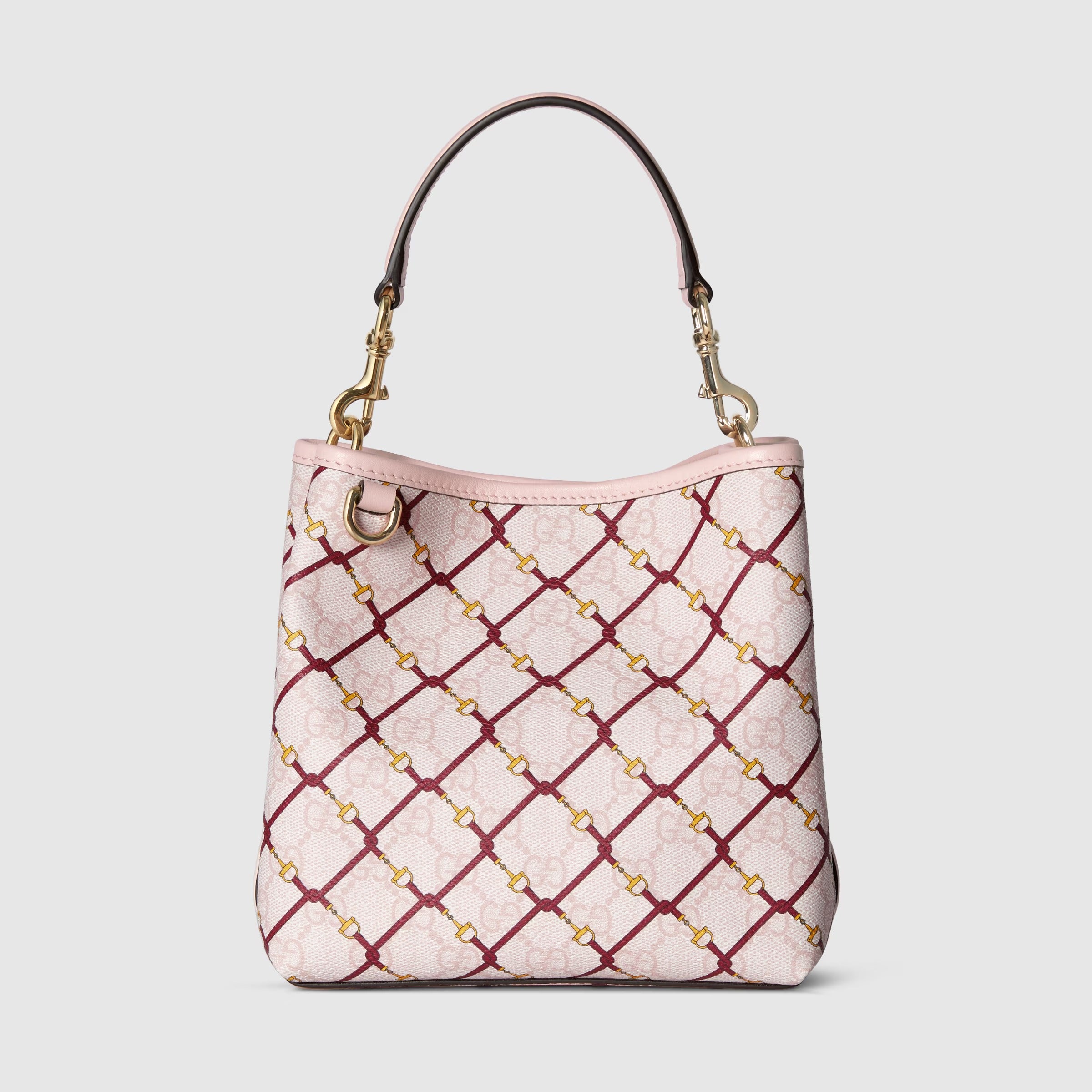Gucci Emblem Small Bucket Bag – Pink