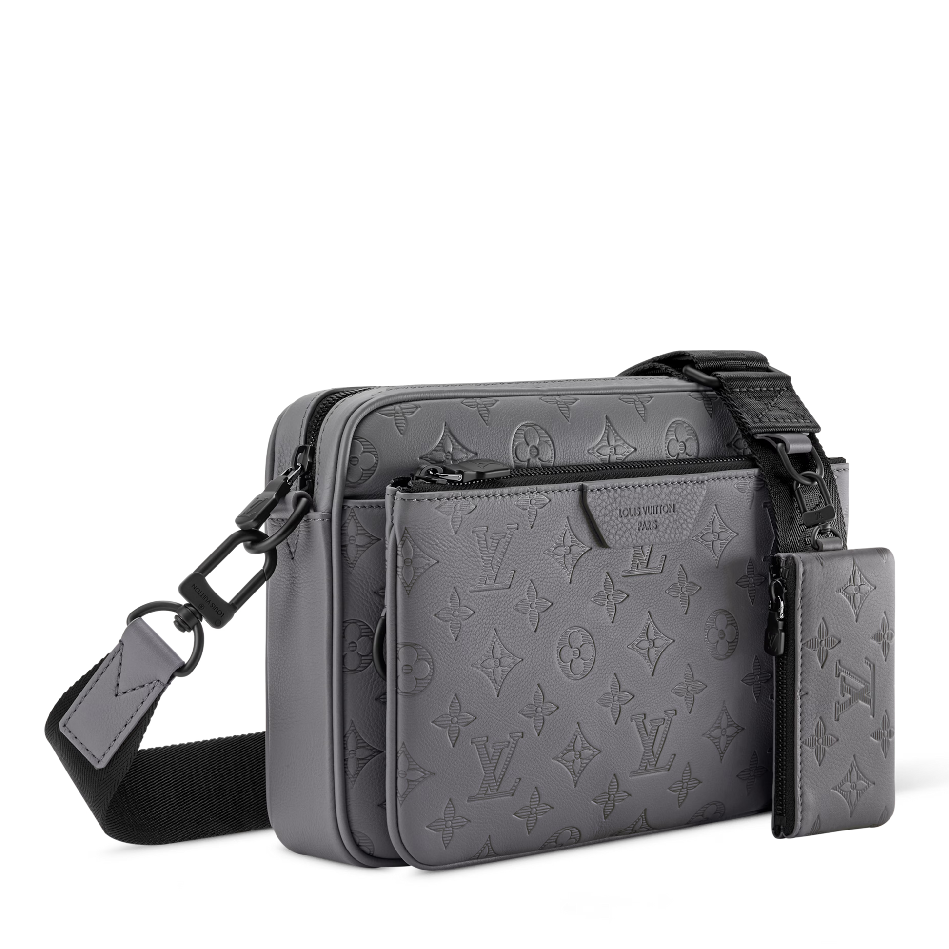Louis Vuitton Monogram Shadow Trio Messenger Bag – Anthracite Gray