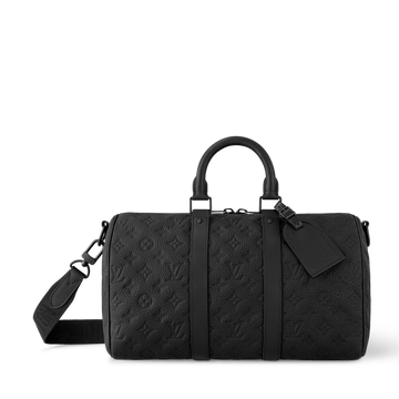 Louis Vuitton Taurillon Monogram Keepall Bandoulière 35 Duffle Bag – Black