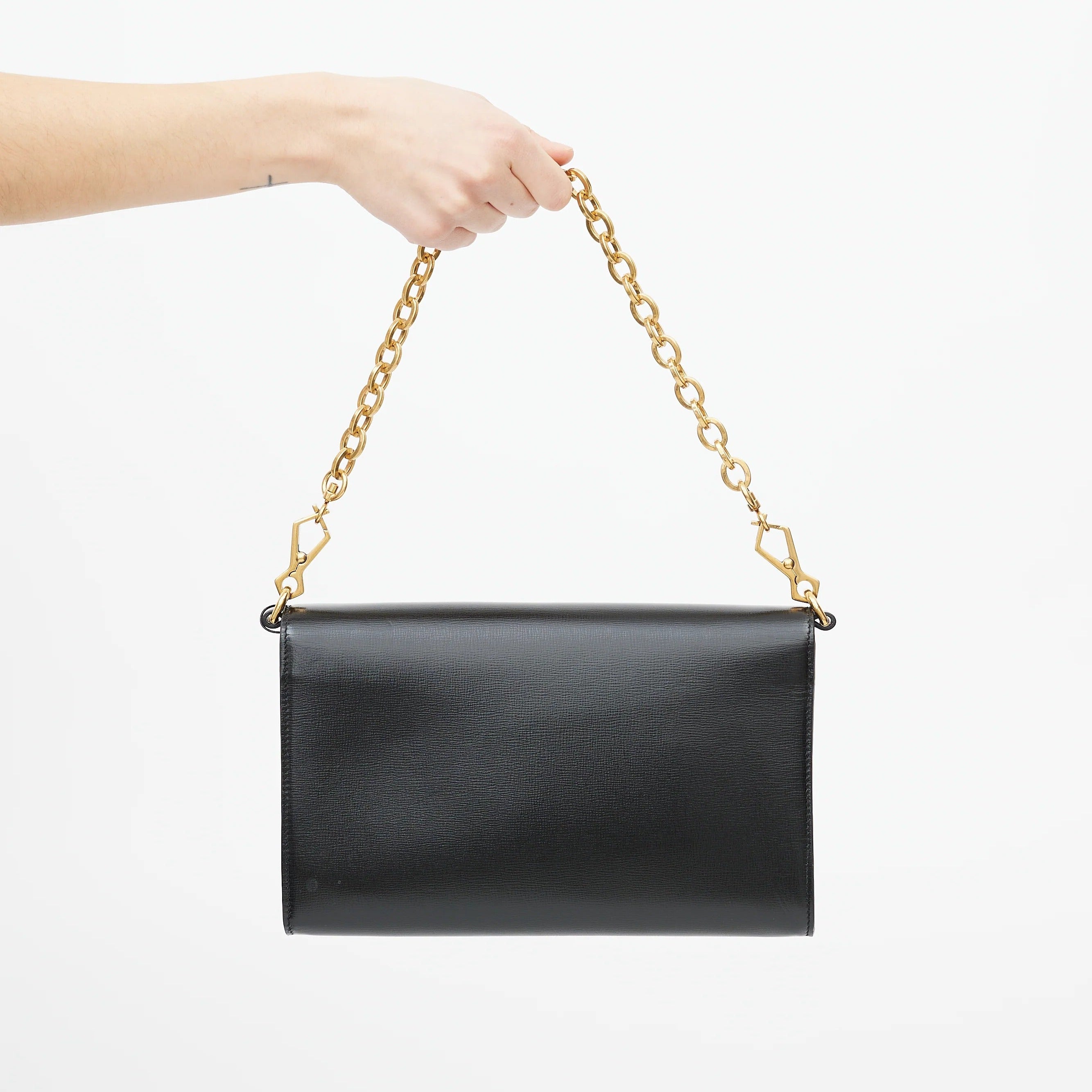 Gucci Horsebit 1955 Chain Crossbody Shoulder Bag – Black