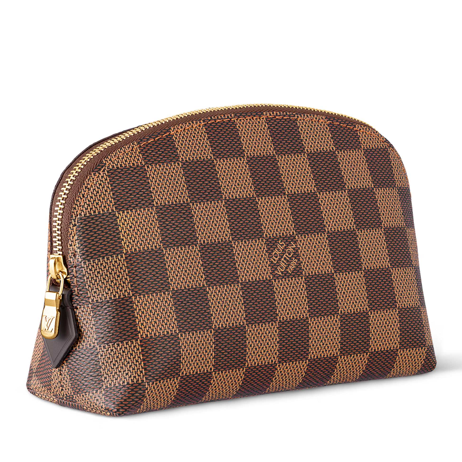 Louis Vuitton Damier Ebene Canvas Cosmetic Pouch PM – Brown