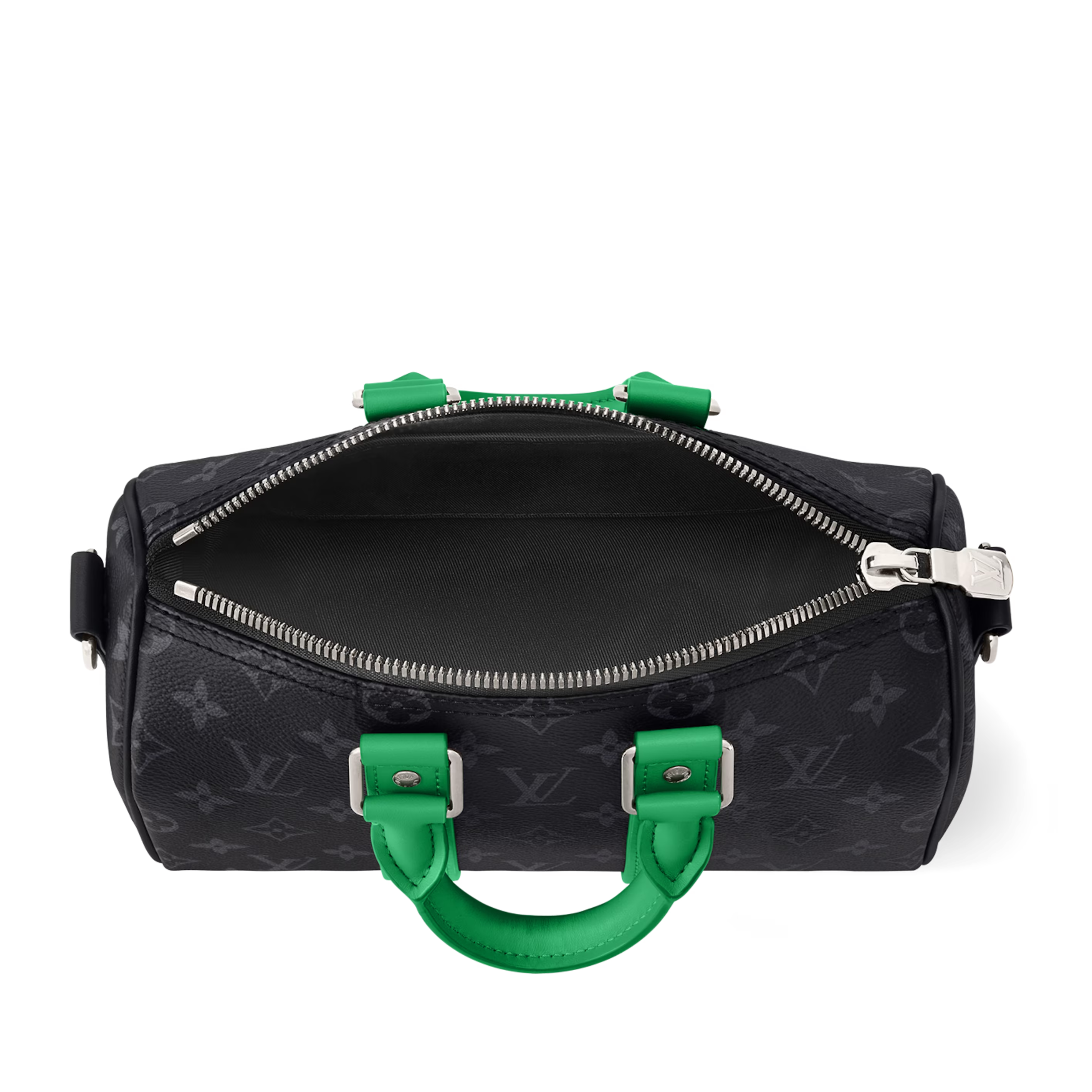 Louis Vuitton Monogram Eclipse Keepall Bandoulière 25 Duffle Bag – Green