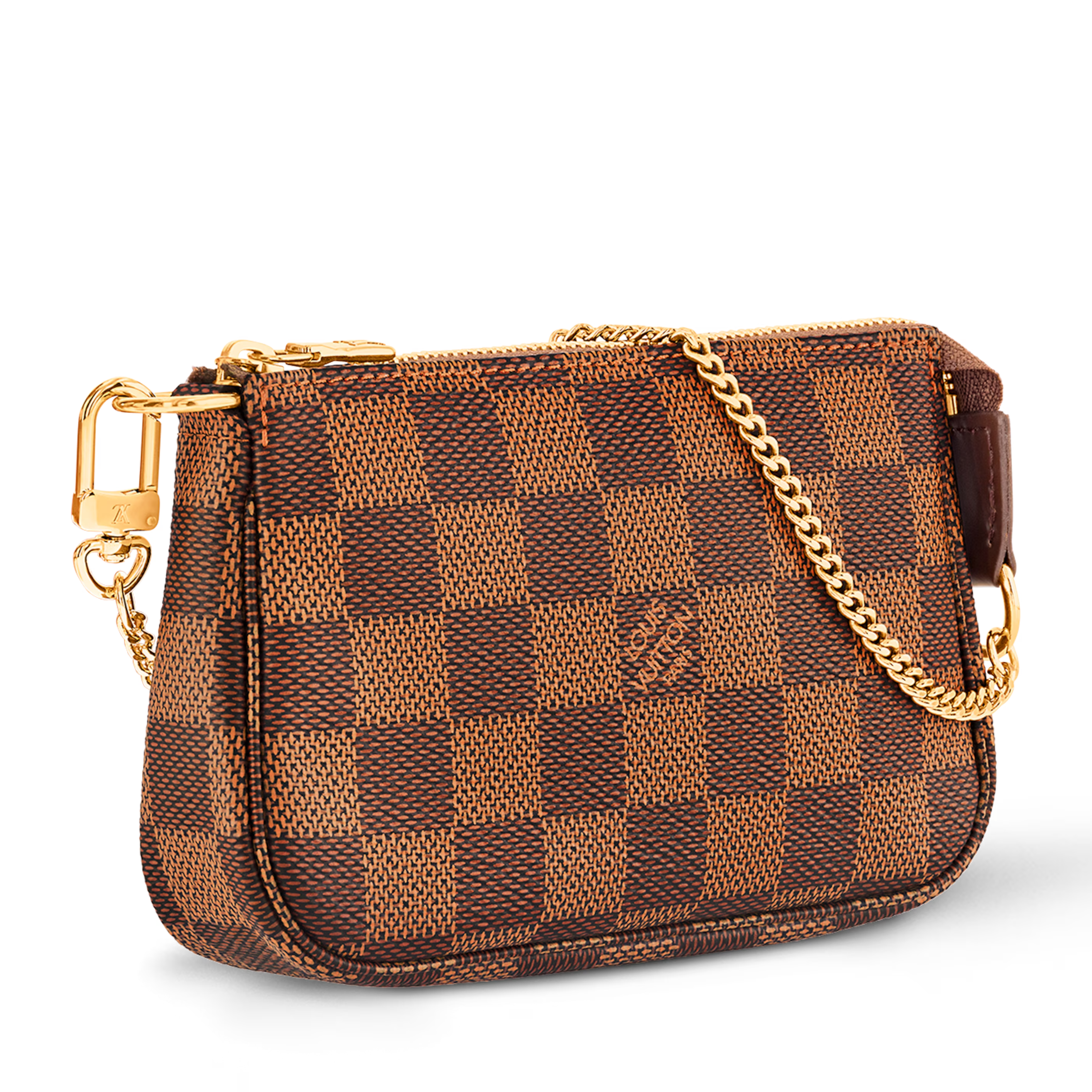 Louis Vuitton Damier Ebene Canvas Mini Pochette Accessories Shoulder Bag – Brown