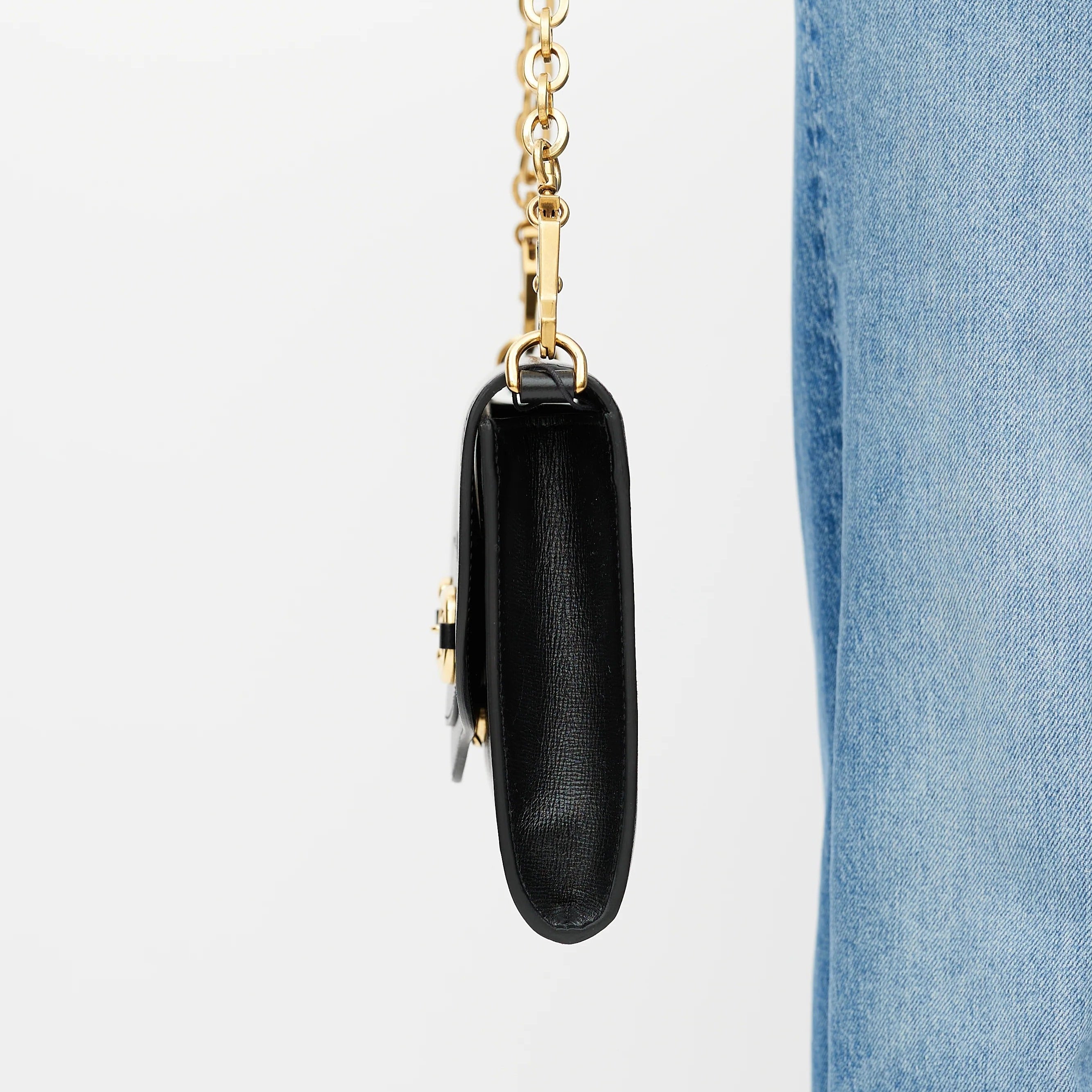 Gucci Horsebit 1955 Chain Crossbody Shoulder Bag – Black