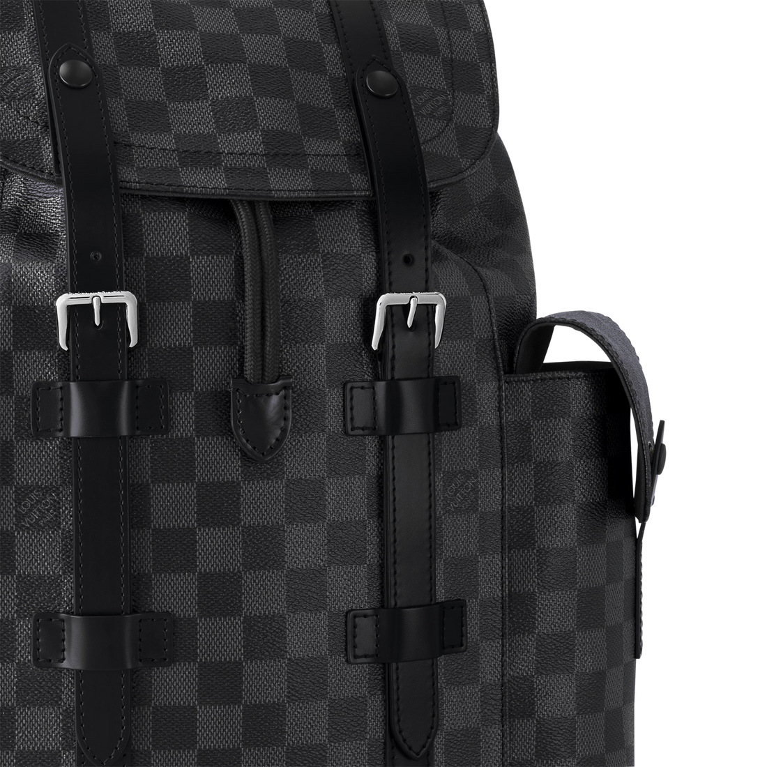 louis vuitton christopher pm backpack - damier graphite Louis Vuitton Damier Graphite Canvas Christopher MM Backpack – Black – DEZZINER