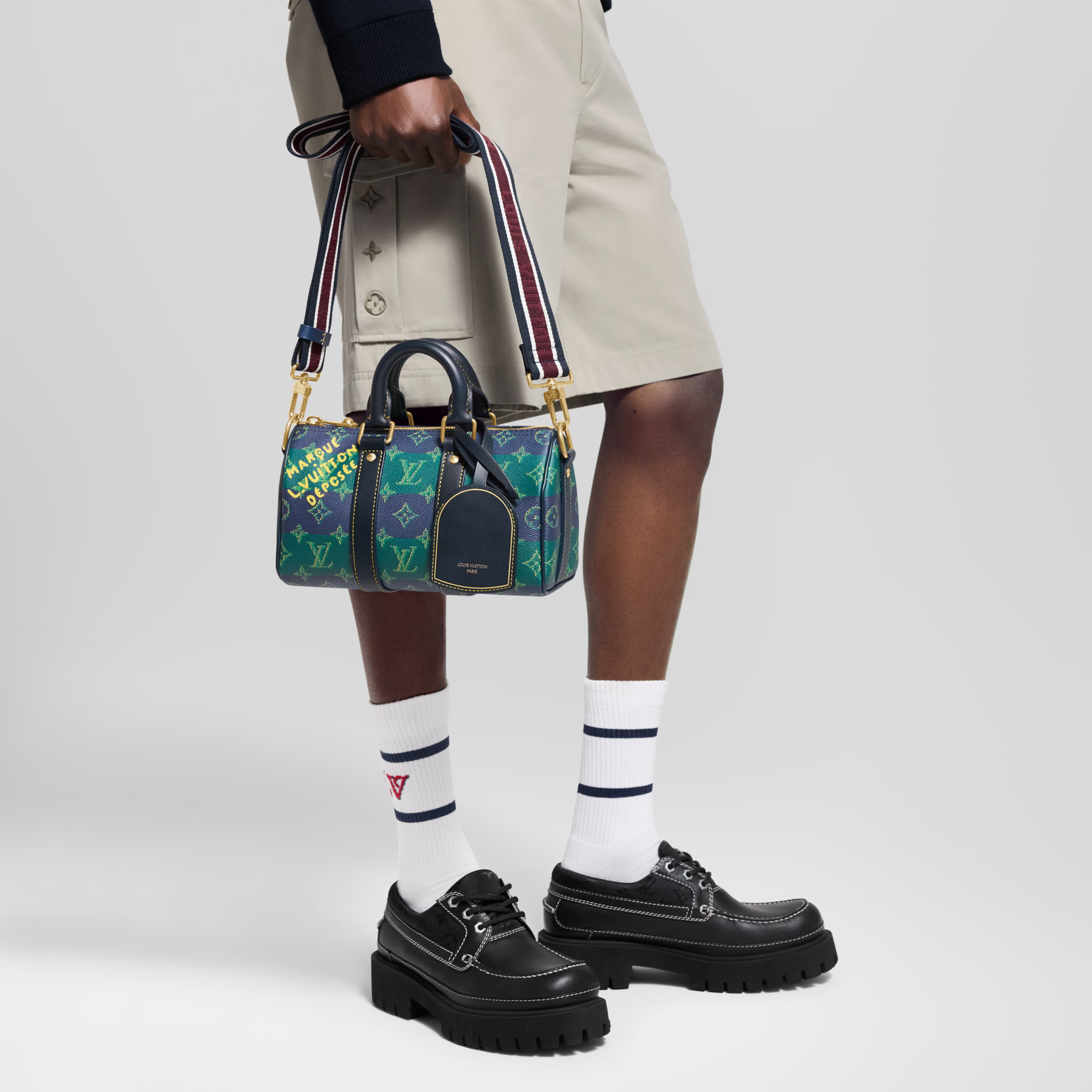 Louis Vuitton Monogram Heritage Keepall Bandoulière 25 – Blue Striped