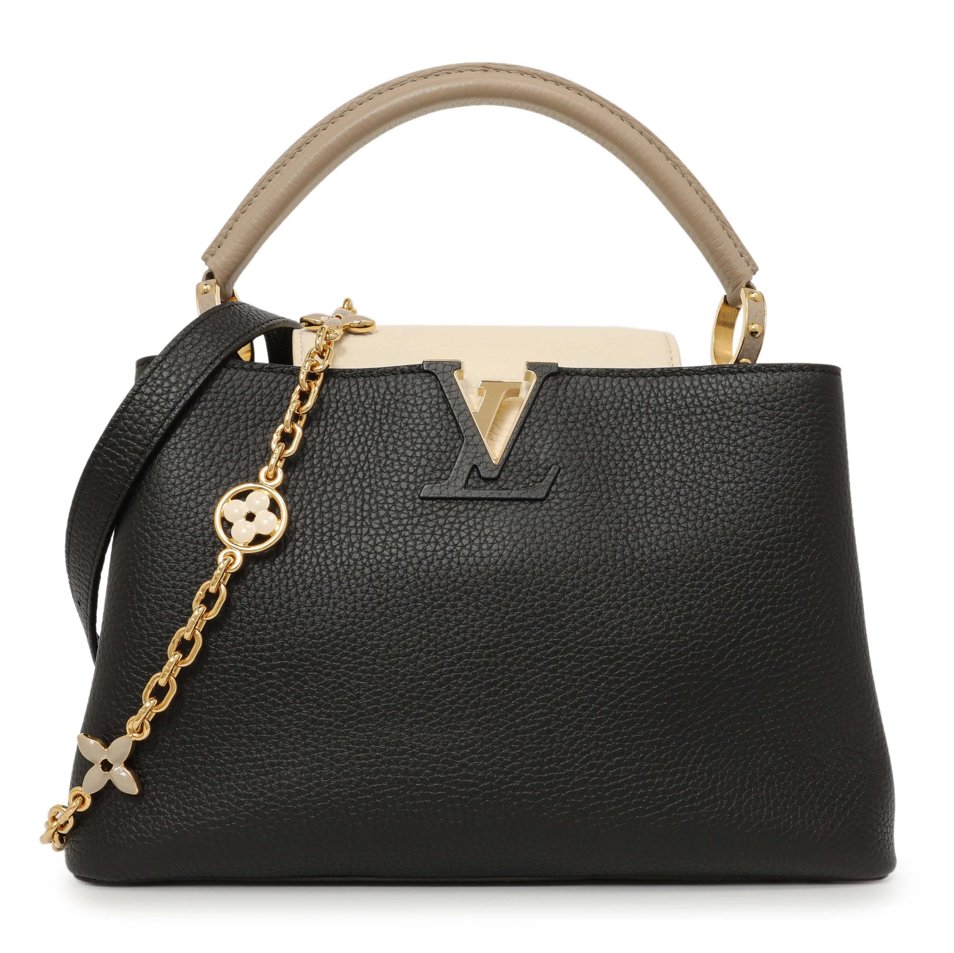 Louis Vuitton Taurillon Leather Capucines Handbag – Black