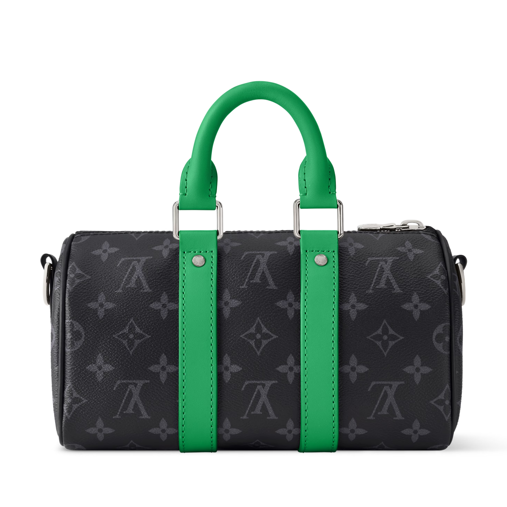 Louis Vuitton Monogram Eclipse Keepall Bandoulière 25 Duffle Bag – Green