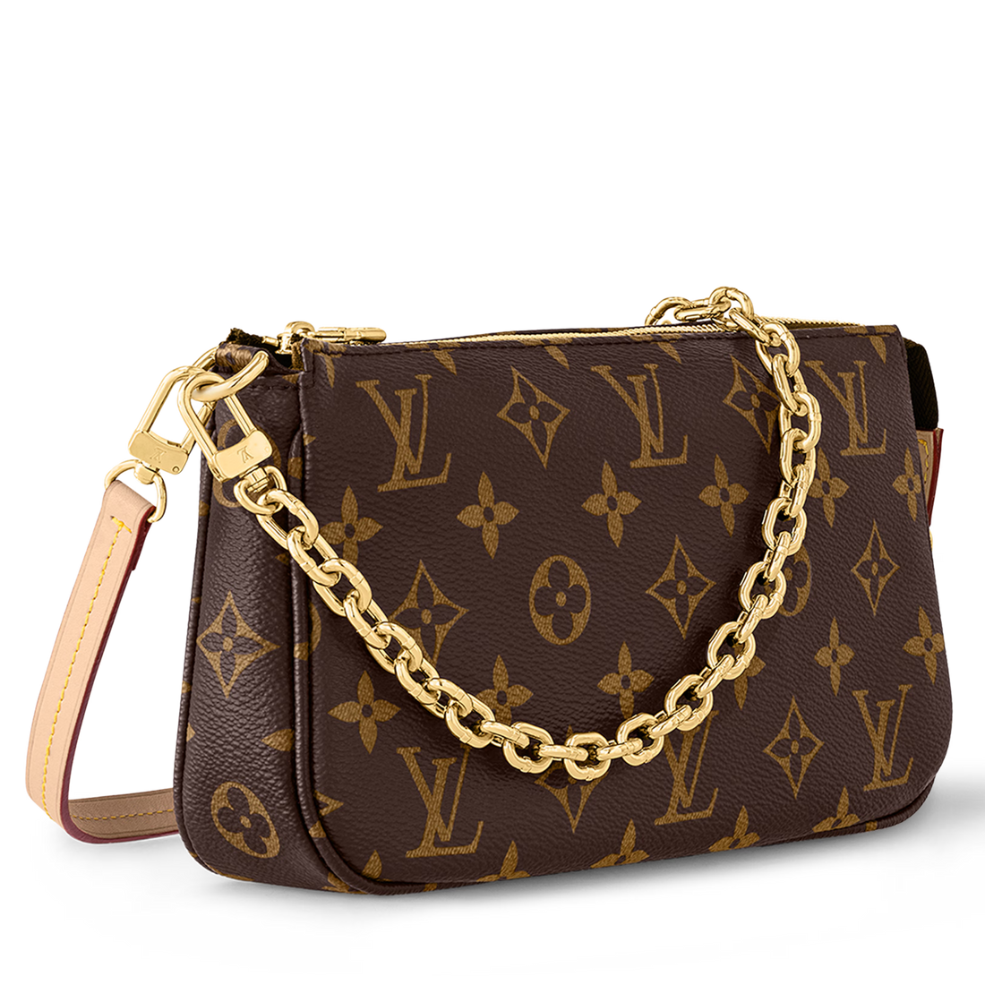 Louis Vuitton Monogram Canvas Pochette Accessoires Shoulder Bag – Brown