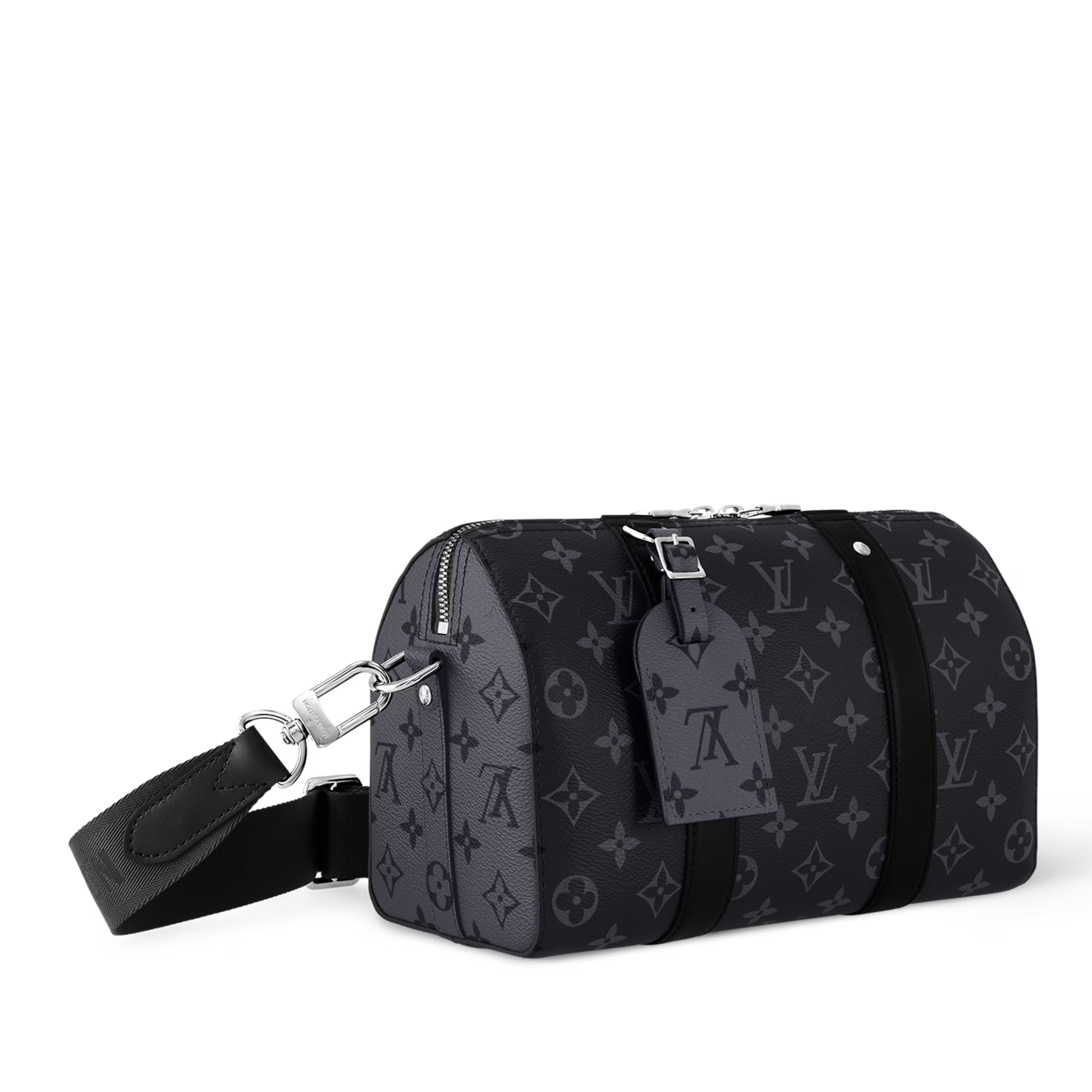 Louis Vuitton Monogram Eclipse City Keepall Duffle Bag – Black