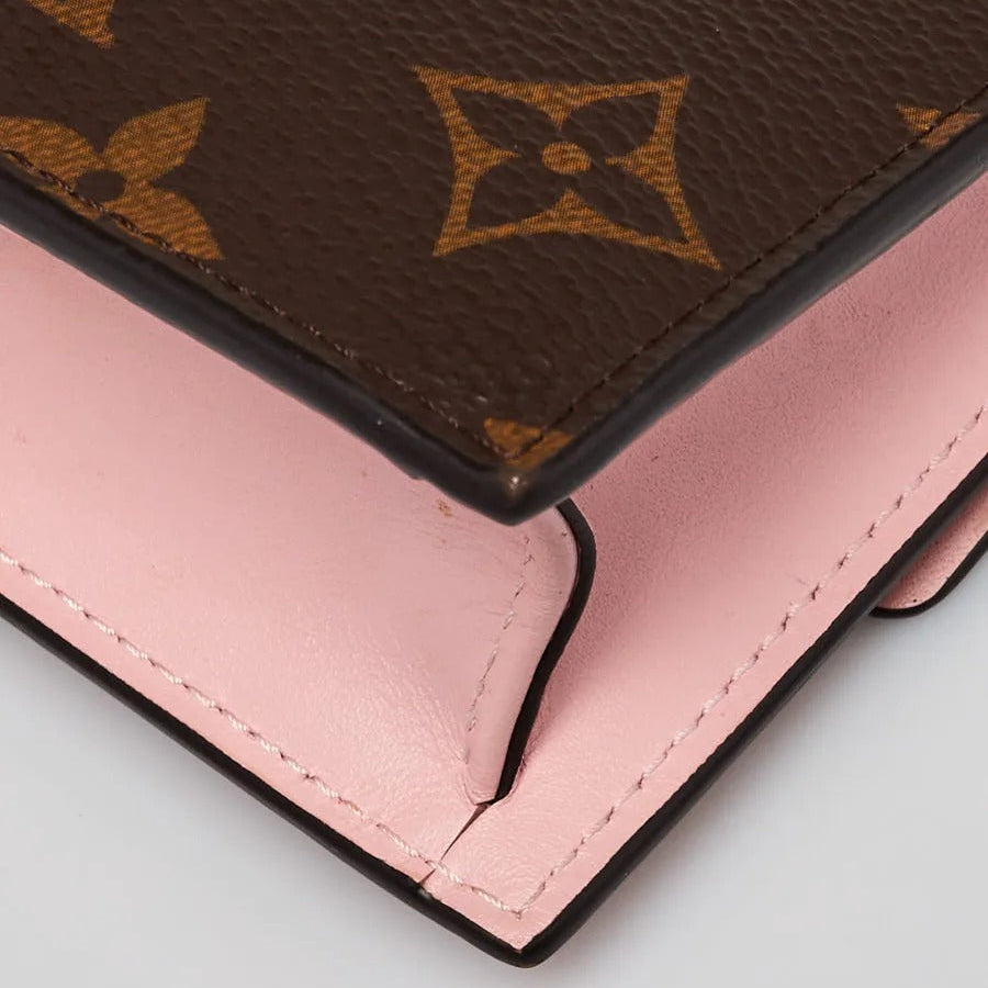 Louis Vuitton Monogram Canvas Flore Chain Wallet Bag - Rose Ballerine