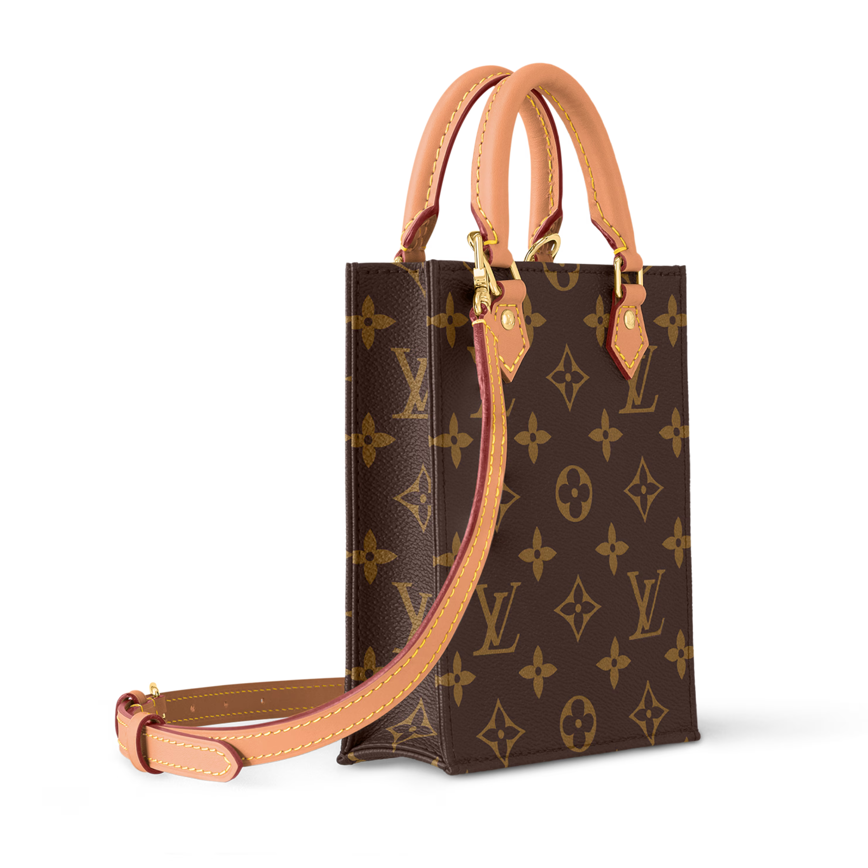 Louis Vuitton Monogram Canvas Petit Sac Plat Crossbody Bag – Brown