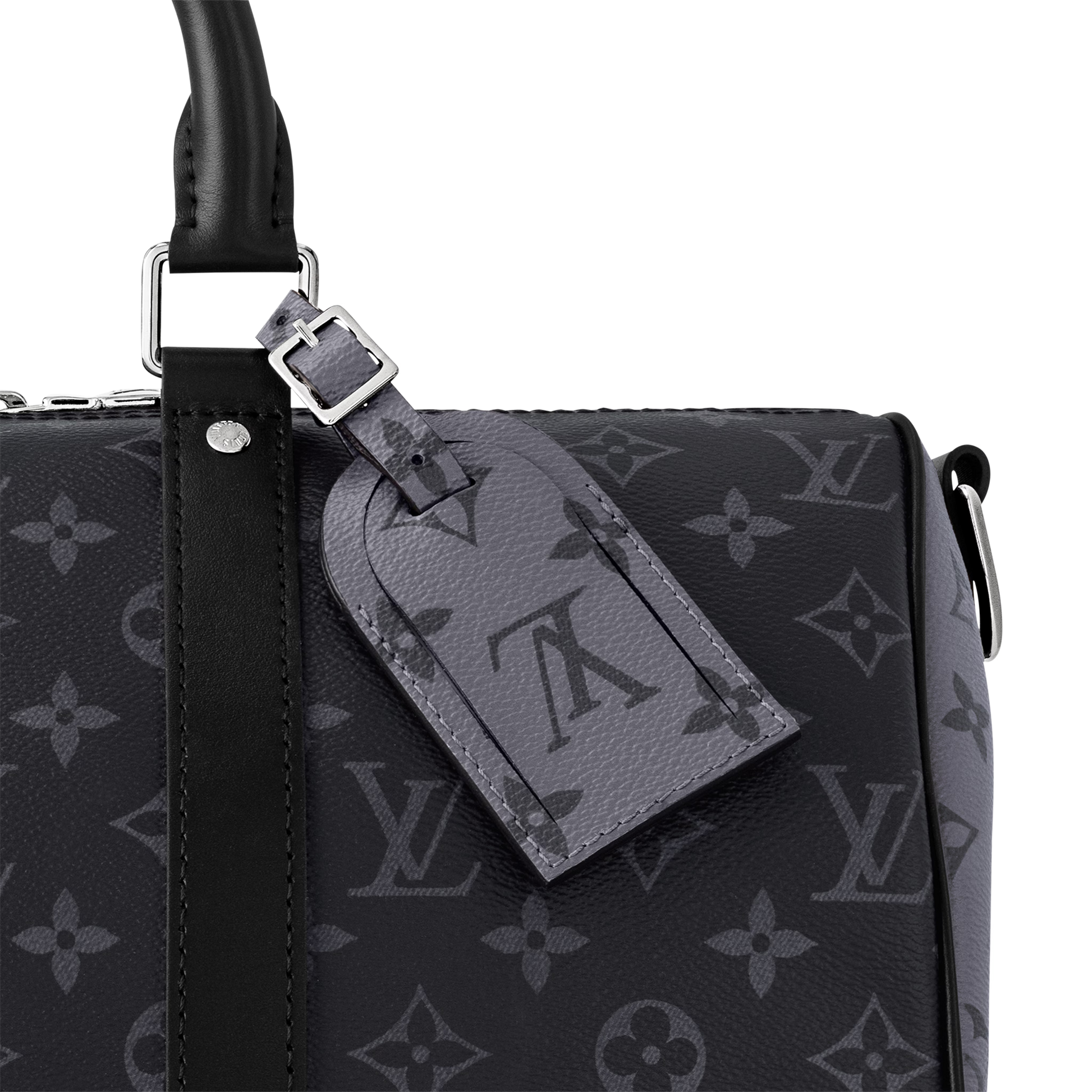 Louis Vuitton Monogram Eclipse Keepall Bandoulière 35 Duffle Bag – Black
