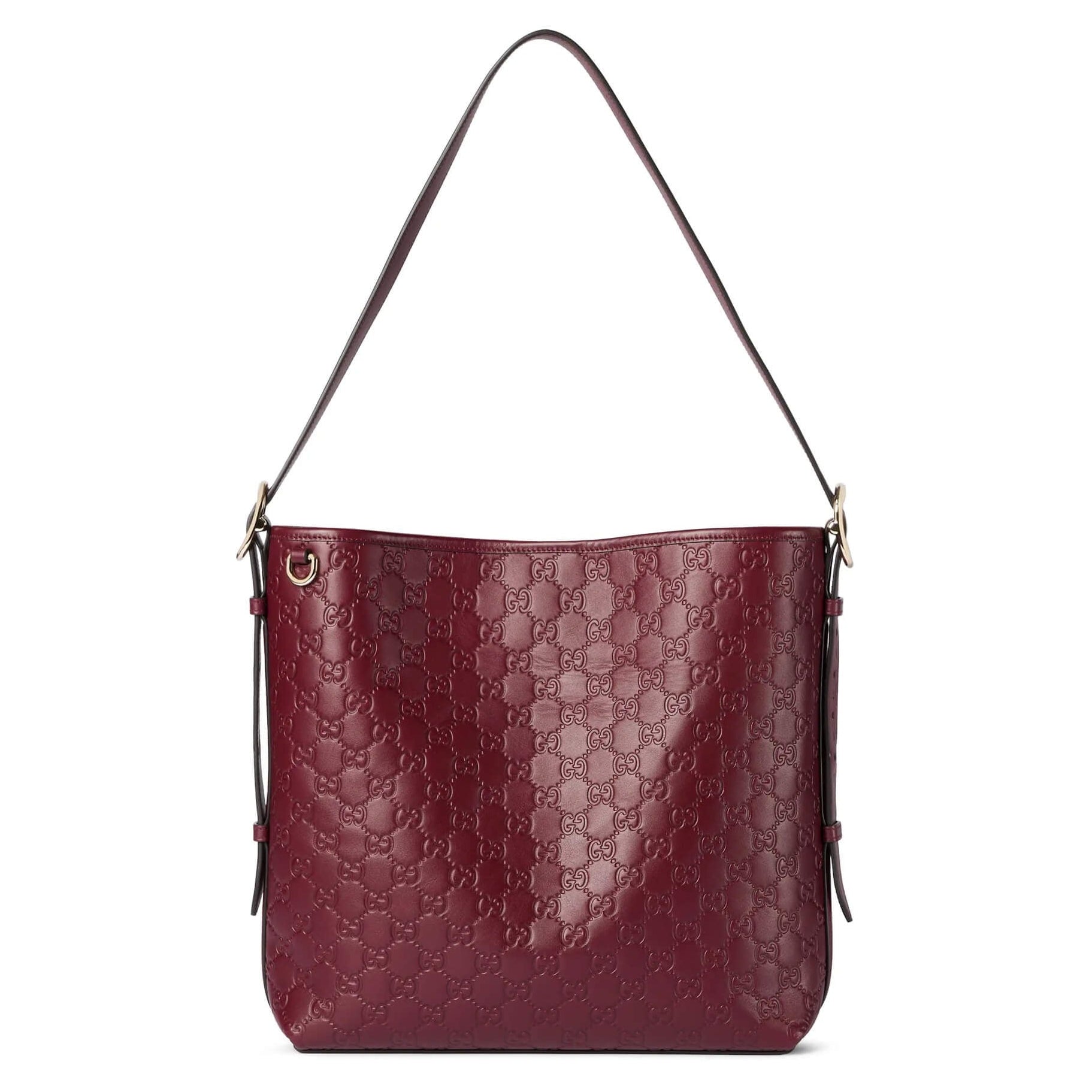 Gucci GG Calfskin Emblem Medium Shoulder Bag – Rose Ancora