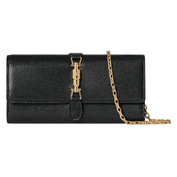Gucci Jackie 1961 Leather Chain Wallet – Black