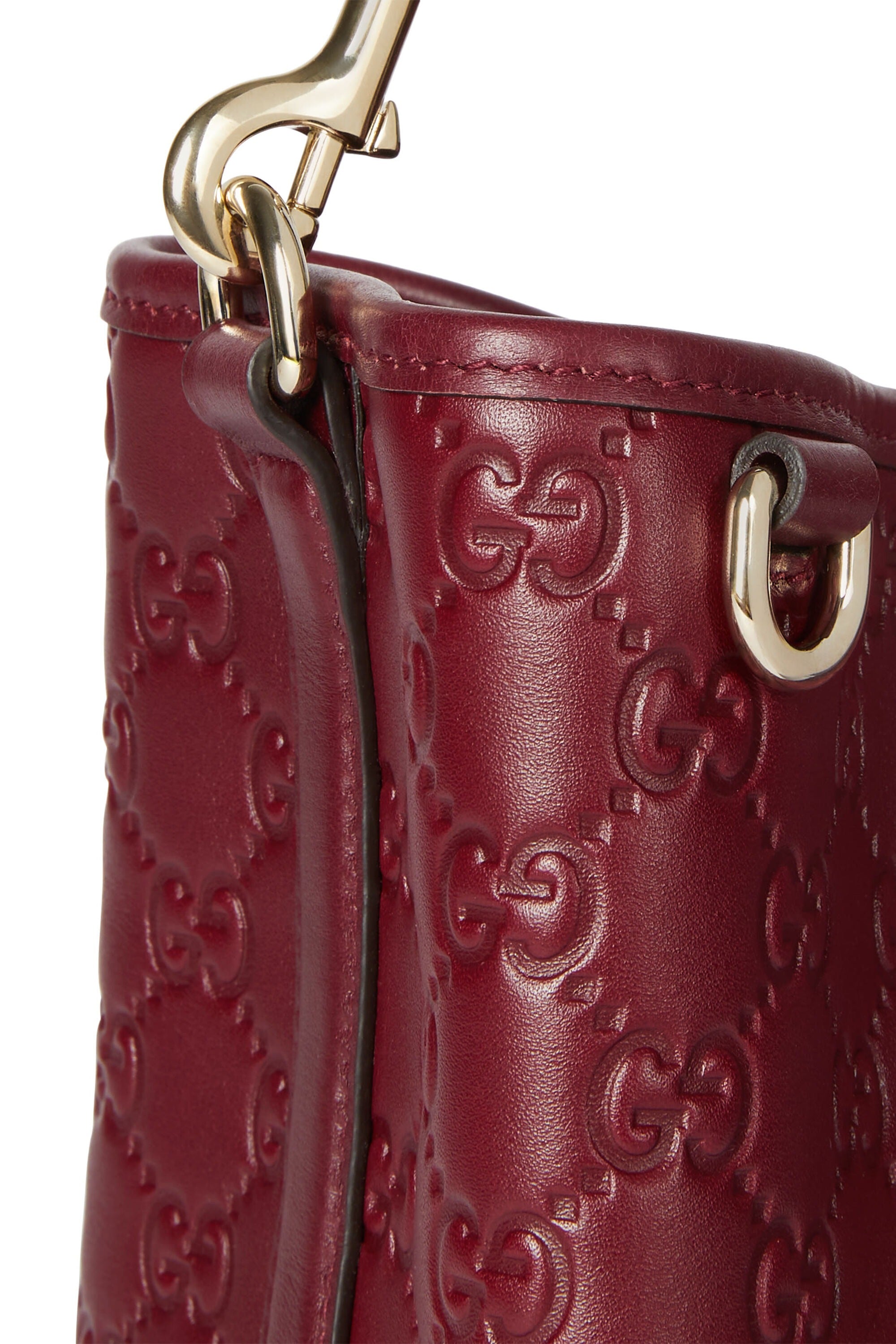 Gucci GG Calfskin Emblem Medium Shoulder Bag – Rose Ancora