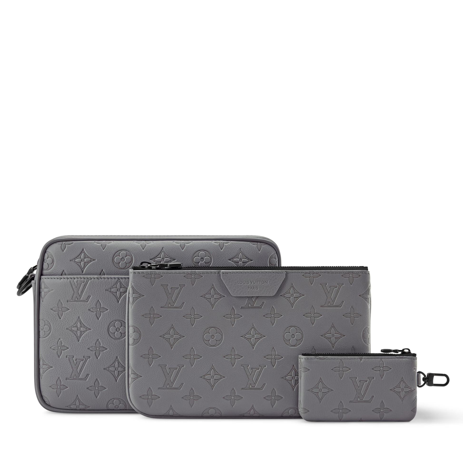 Louis Vuitton Monogram Shadow Trio Messenger Bag – Anthracite Gray