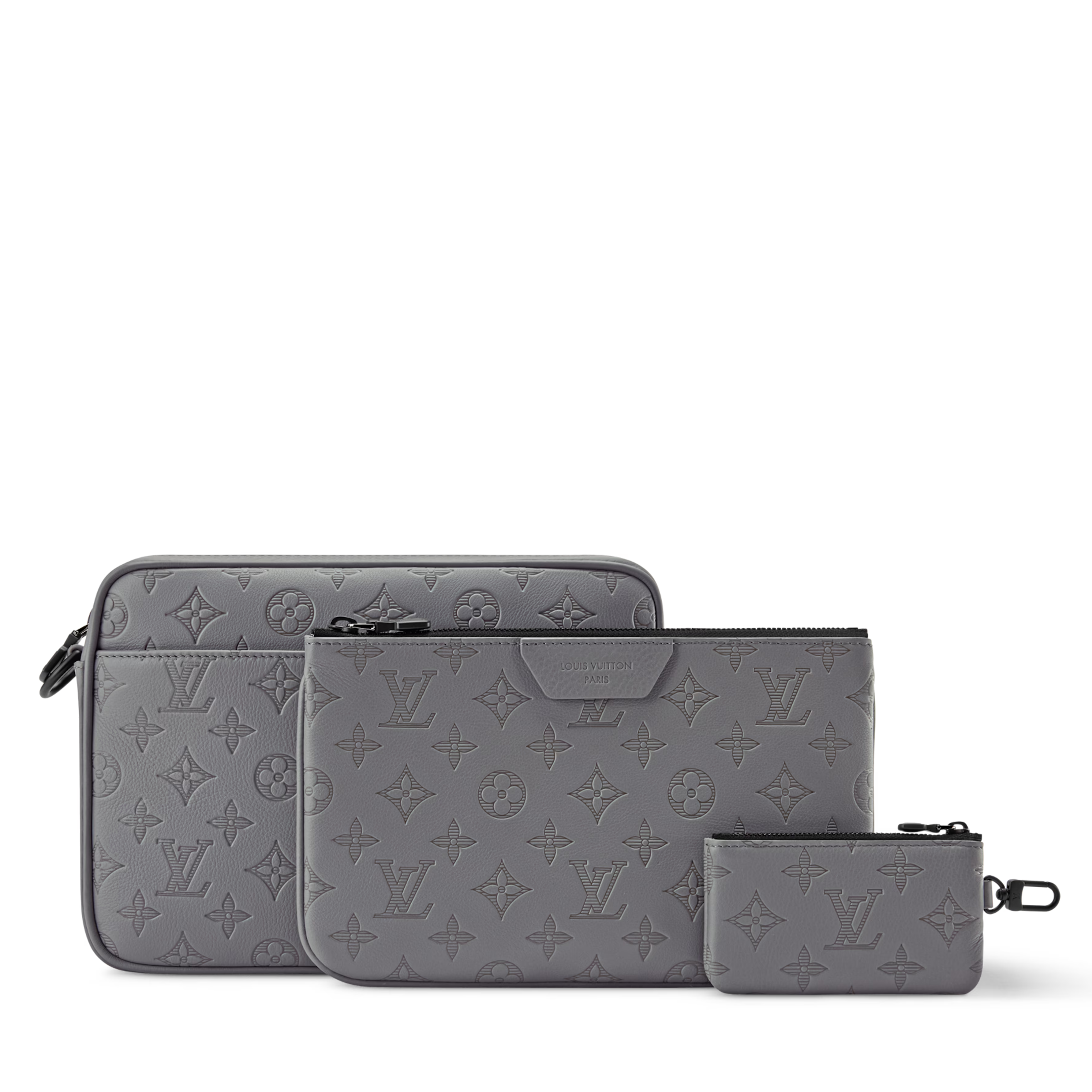 Louis Vuitton Monogram Shadow Trio Messenger Bag – Anthracite Gray