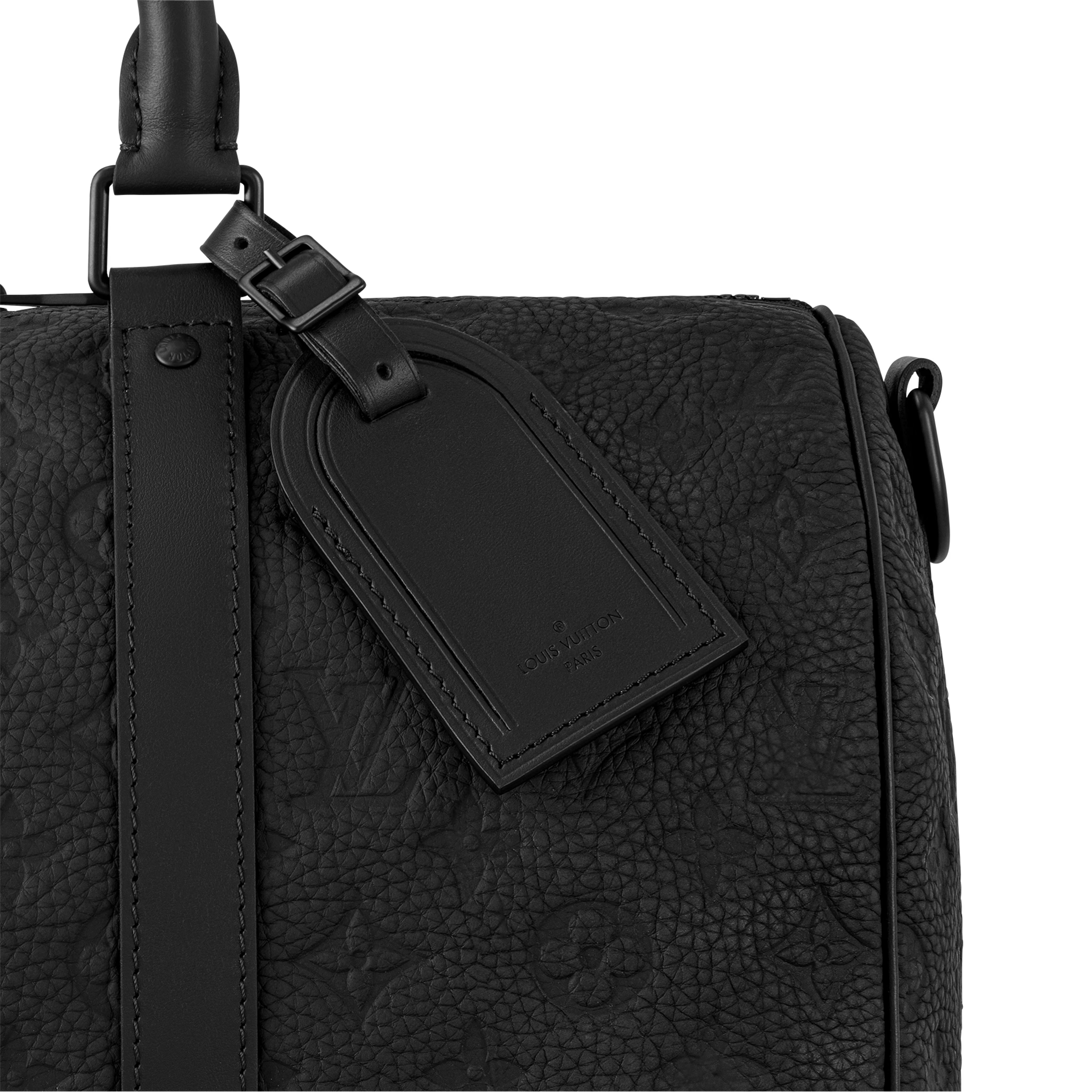 Louis Vuitton Taurillon Monogram Keepall Bandoulière 35 Duffle Bag – Black