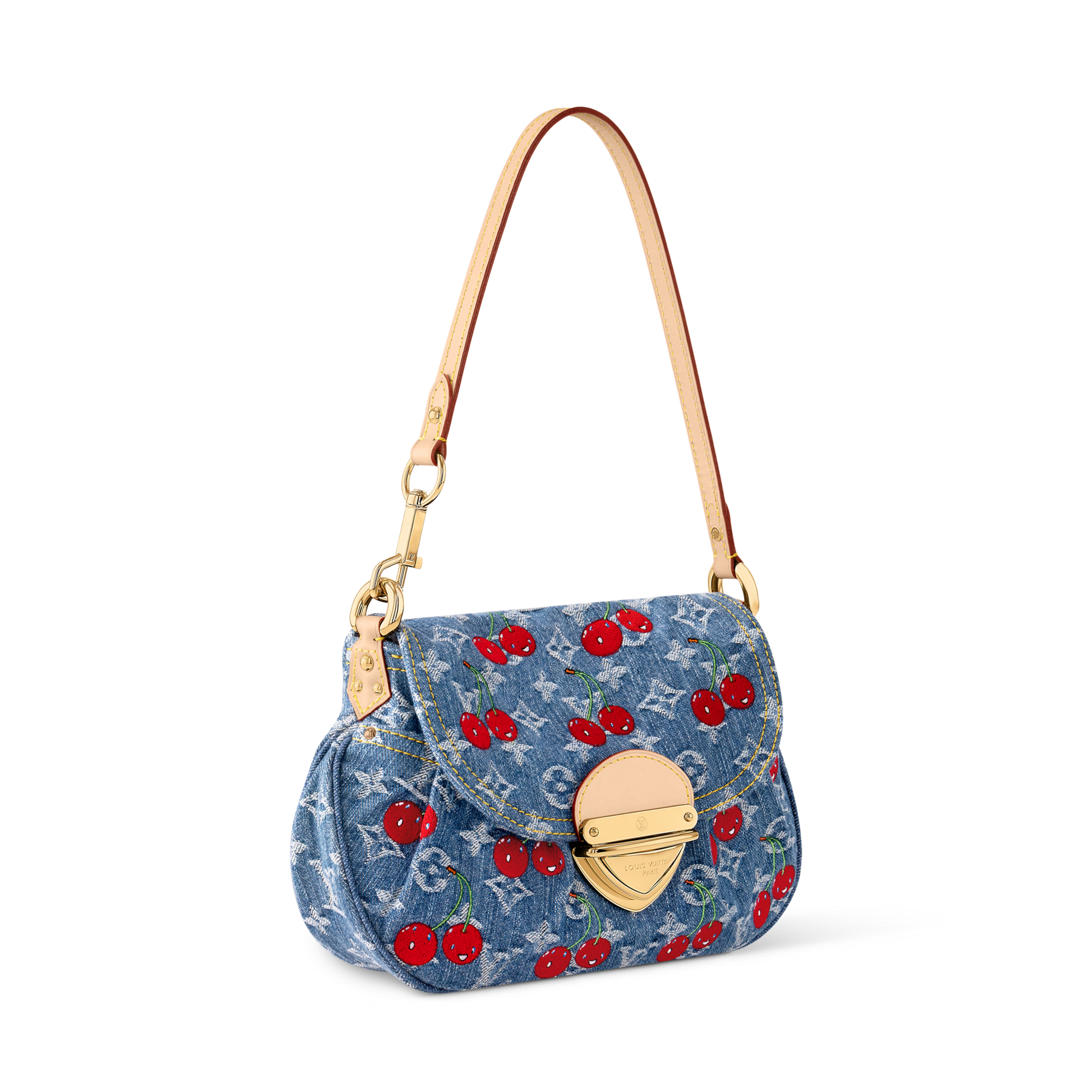 Louis Vuitton LV x TM Monogram Cherry Denim Sunset Shoulder Bag – Blue