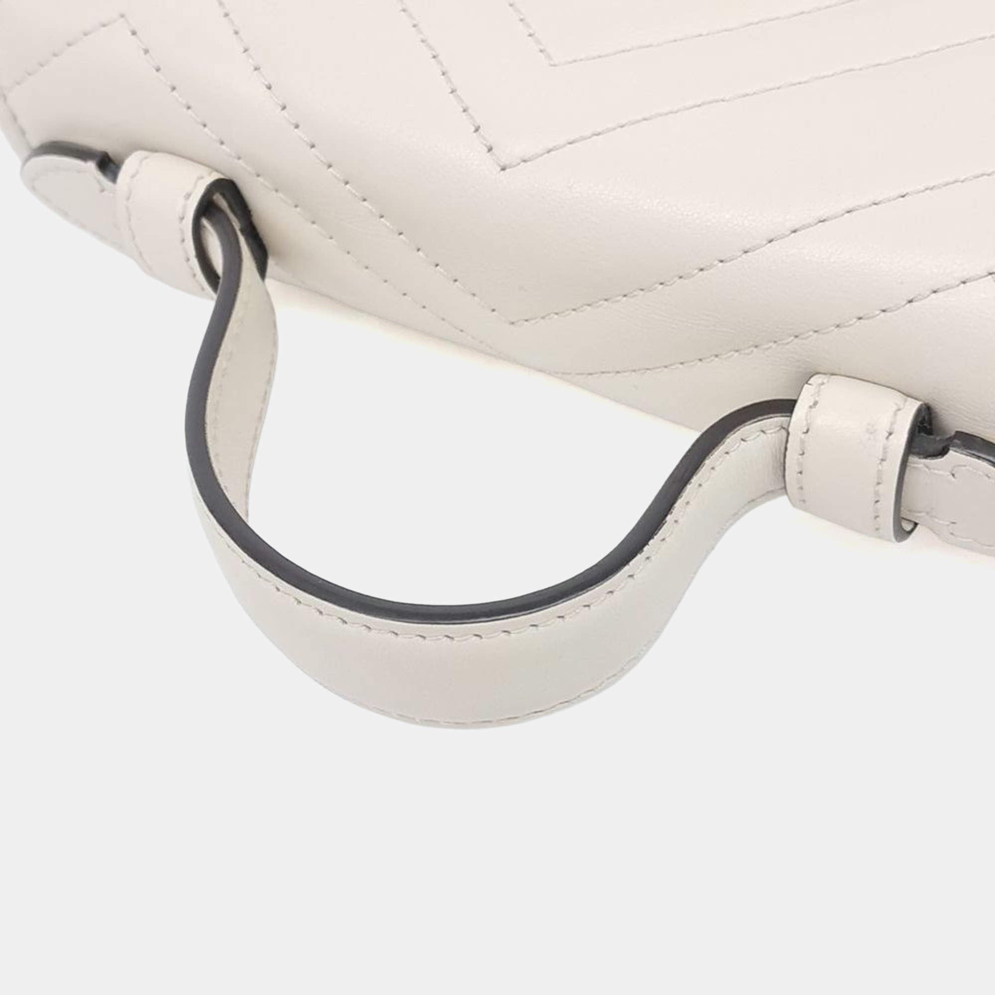 Gucci GG Marmont Top Handle Bag - White