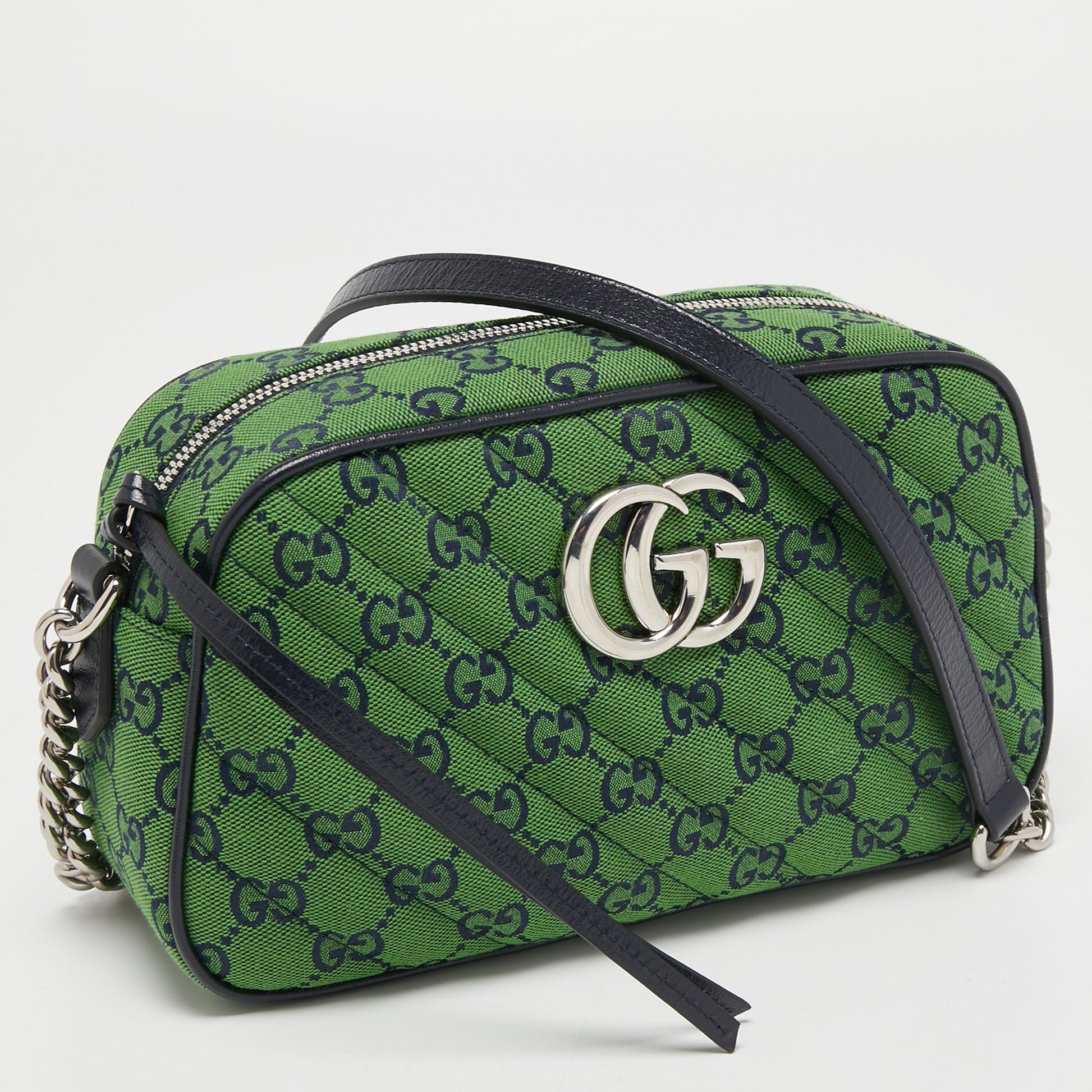 Gucci GG Canvas Marmont Small Shoulder Bag – Green