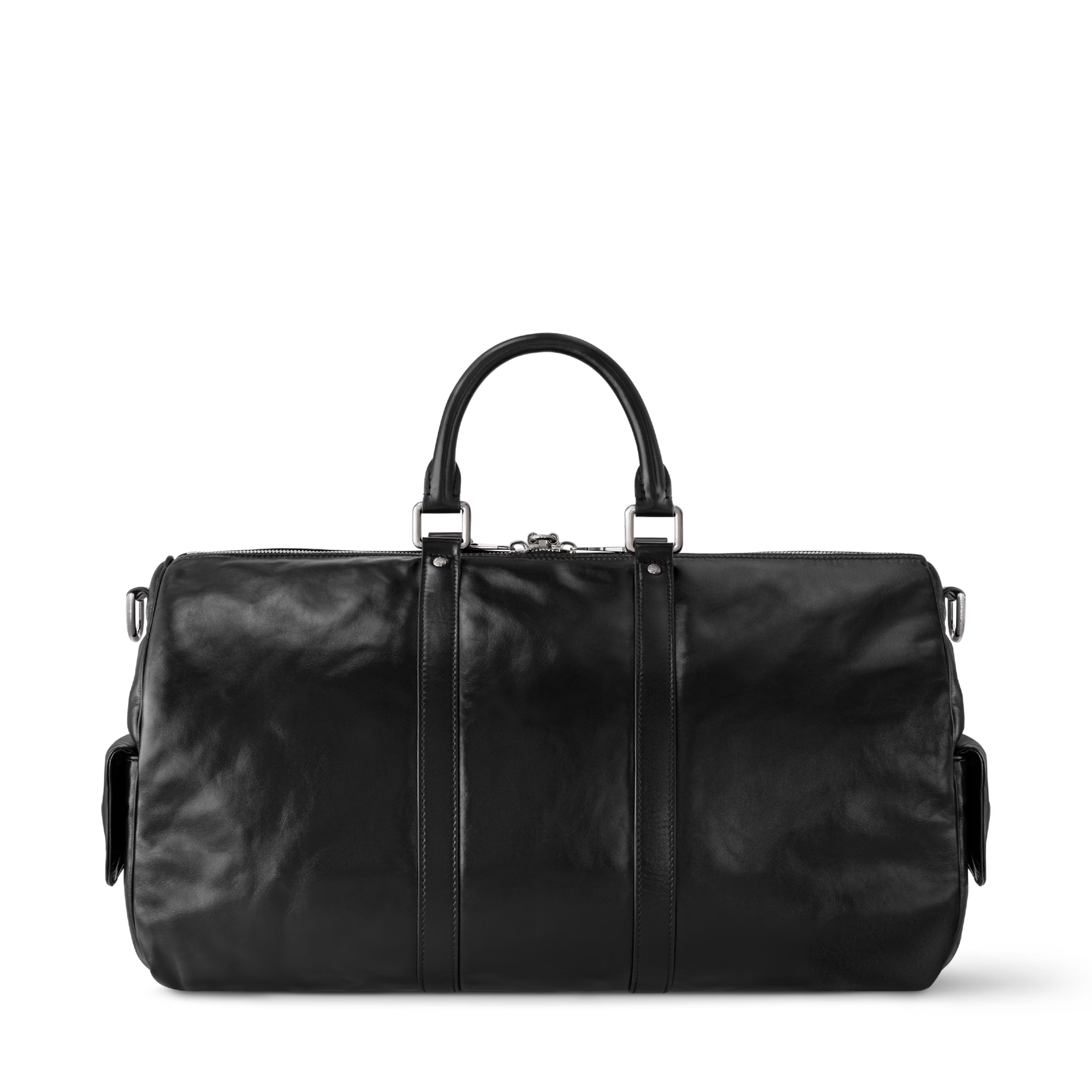 Louis Vuitton Calfskin Keepall Cargo Bandoulière 50 Travel Bag – Black