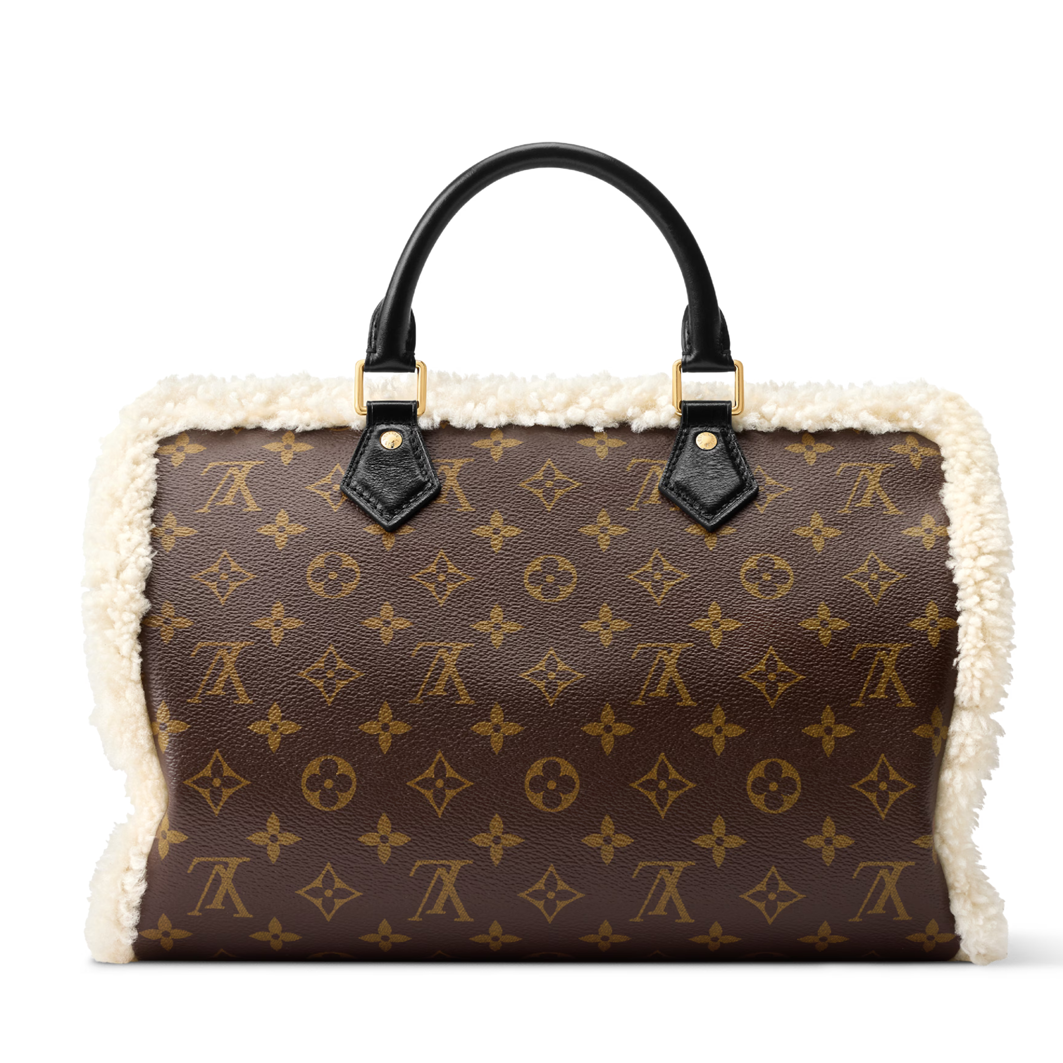 Louis Vuitton Monogram Shearling Speedy Soft 30 Teddy Handbag – Brown
