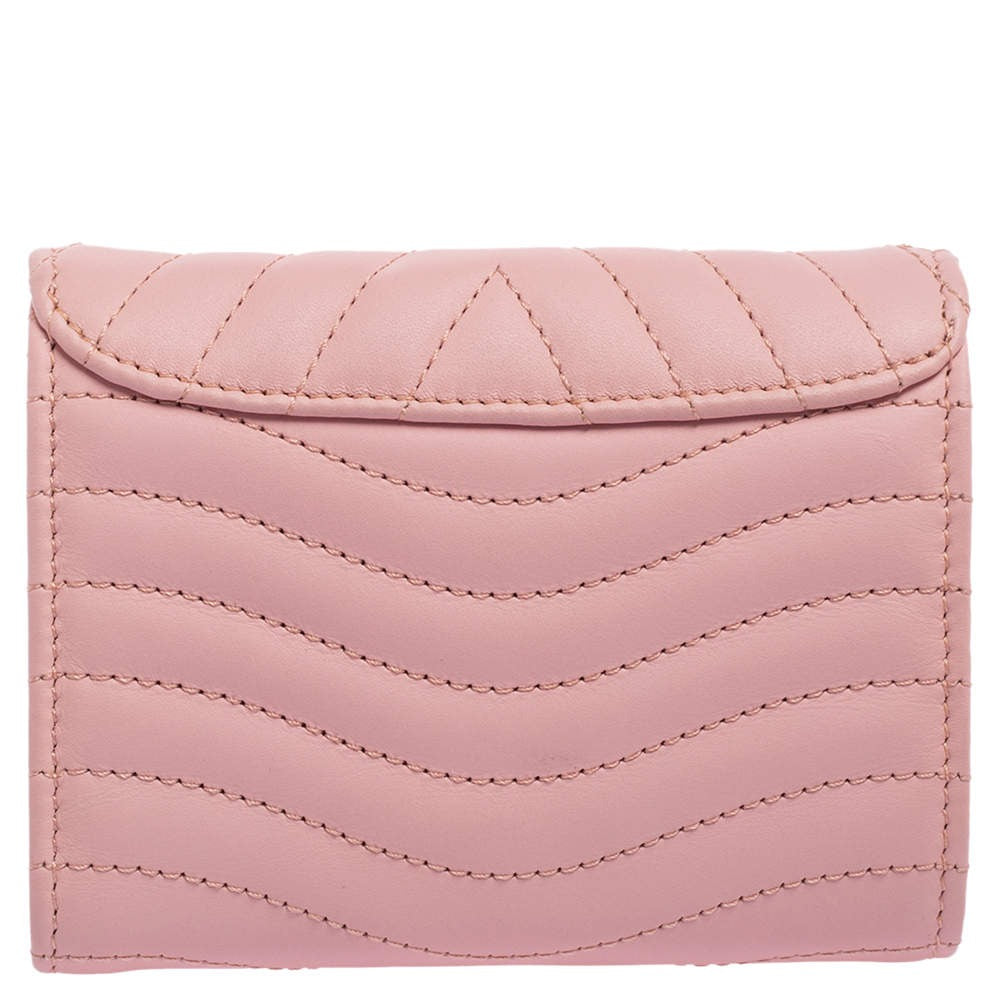 Louis Vuitton Smoothie Wave Tri Fold Wallet - Pink