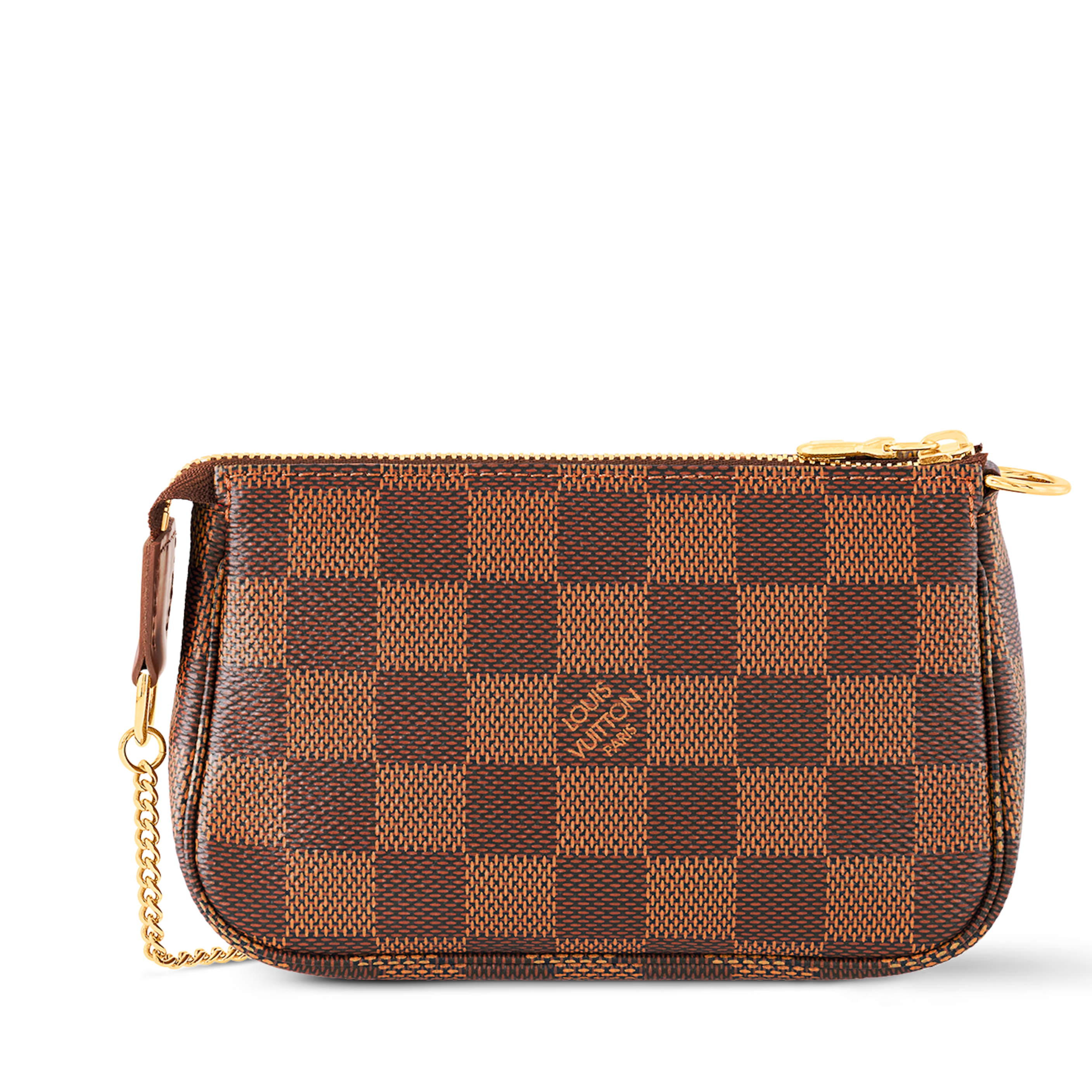 Louis Vuitton Damier Ebene Canvas Mini Pochette Accessories Shoulder Bag – Brown