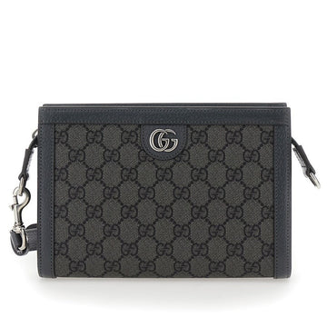 Gucci GG Supreme Ophidia Mini Clutch Crossbody Bag – Grey