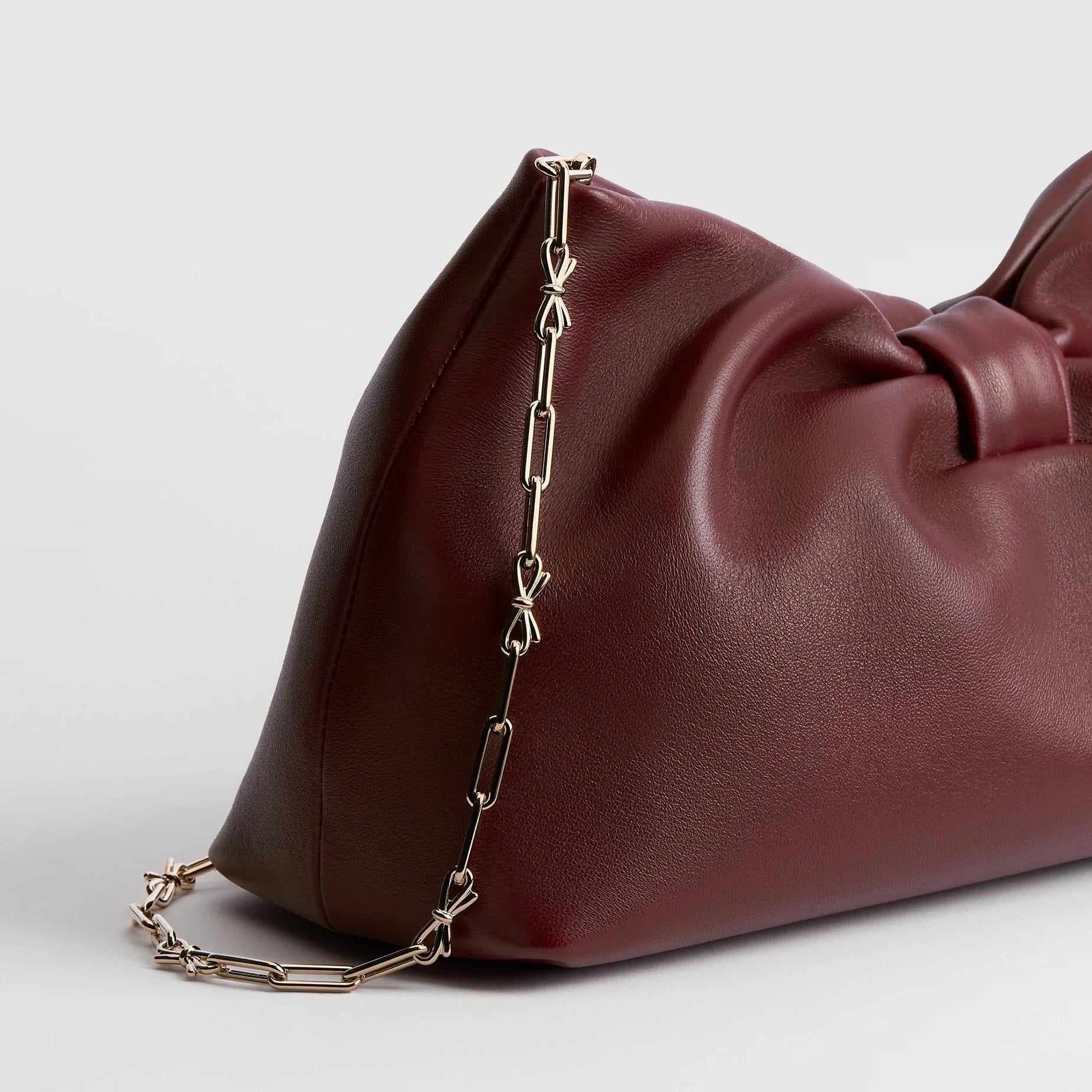 Dior  Medium Lambskin Bow Bag – Burgundy