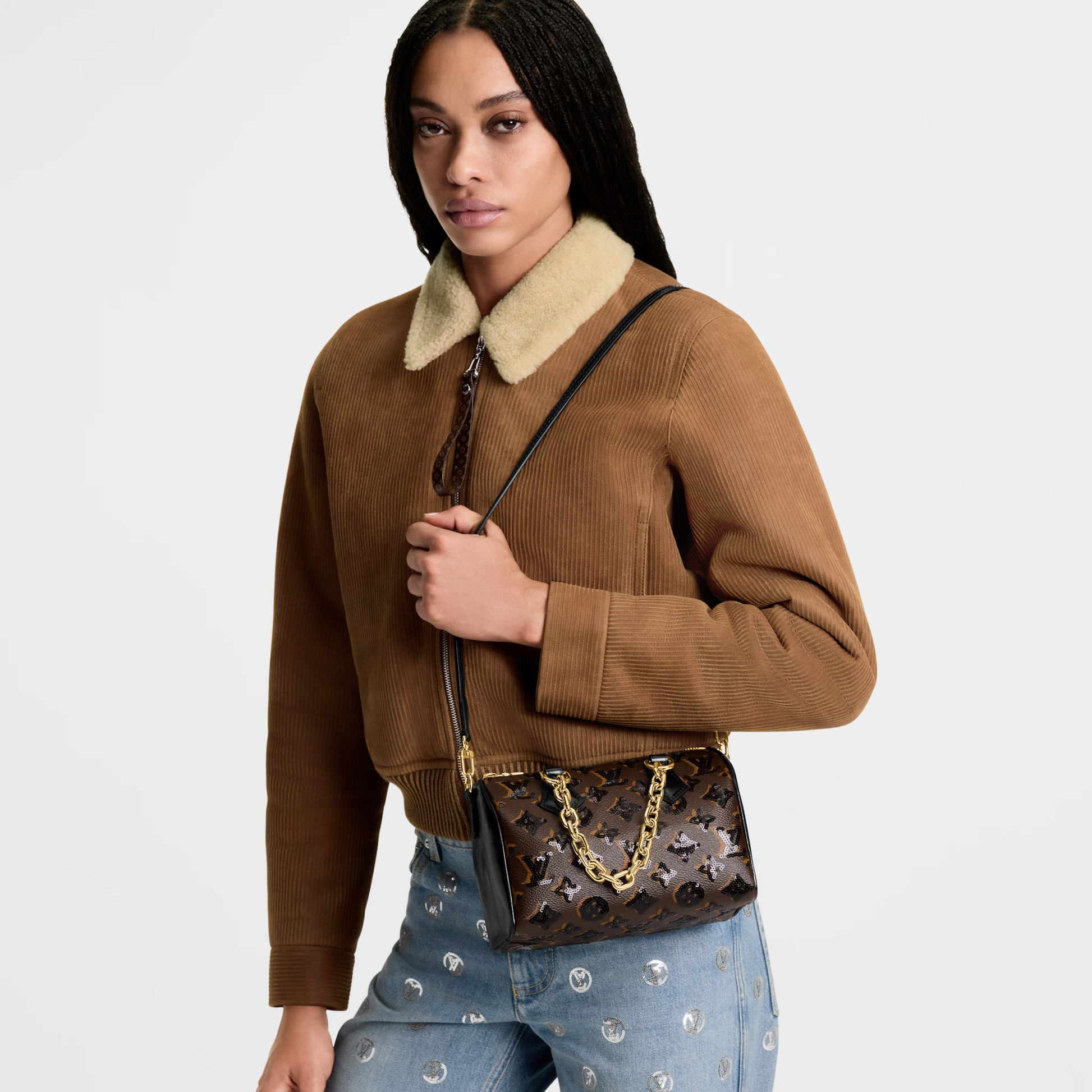 Louis Vuitton Monogram Coated Canvas Speedy Bandoulière 20 Handbag – Brown