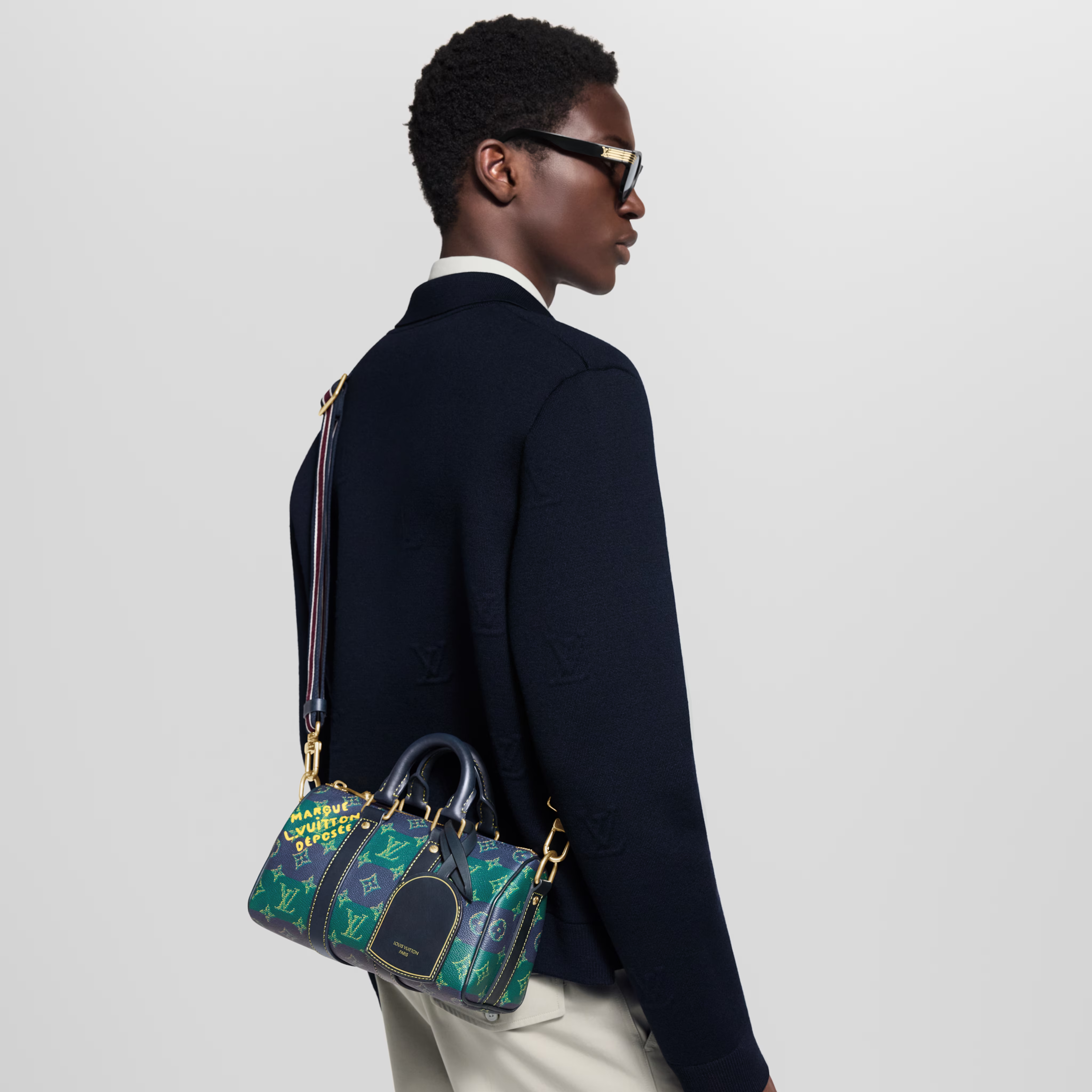 Louis Vuitton Monogram Heritage Keepall Bandoulière 25 – Blue Striped