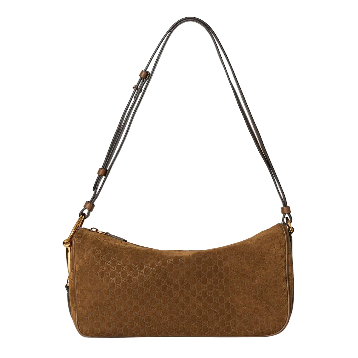 Gucci Half Horsebit Medium Shoulder Bag – Brown