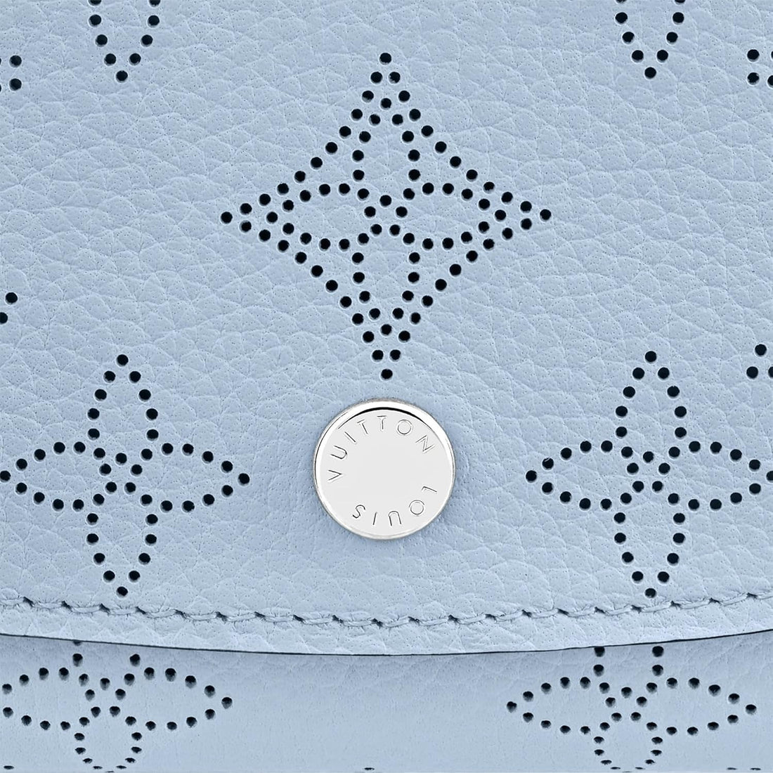 Louis Vuitton Mahina Leather Compact Iris Wallet - Blue