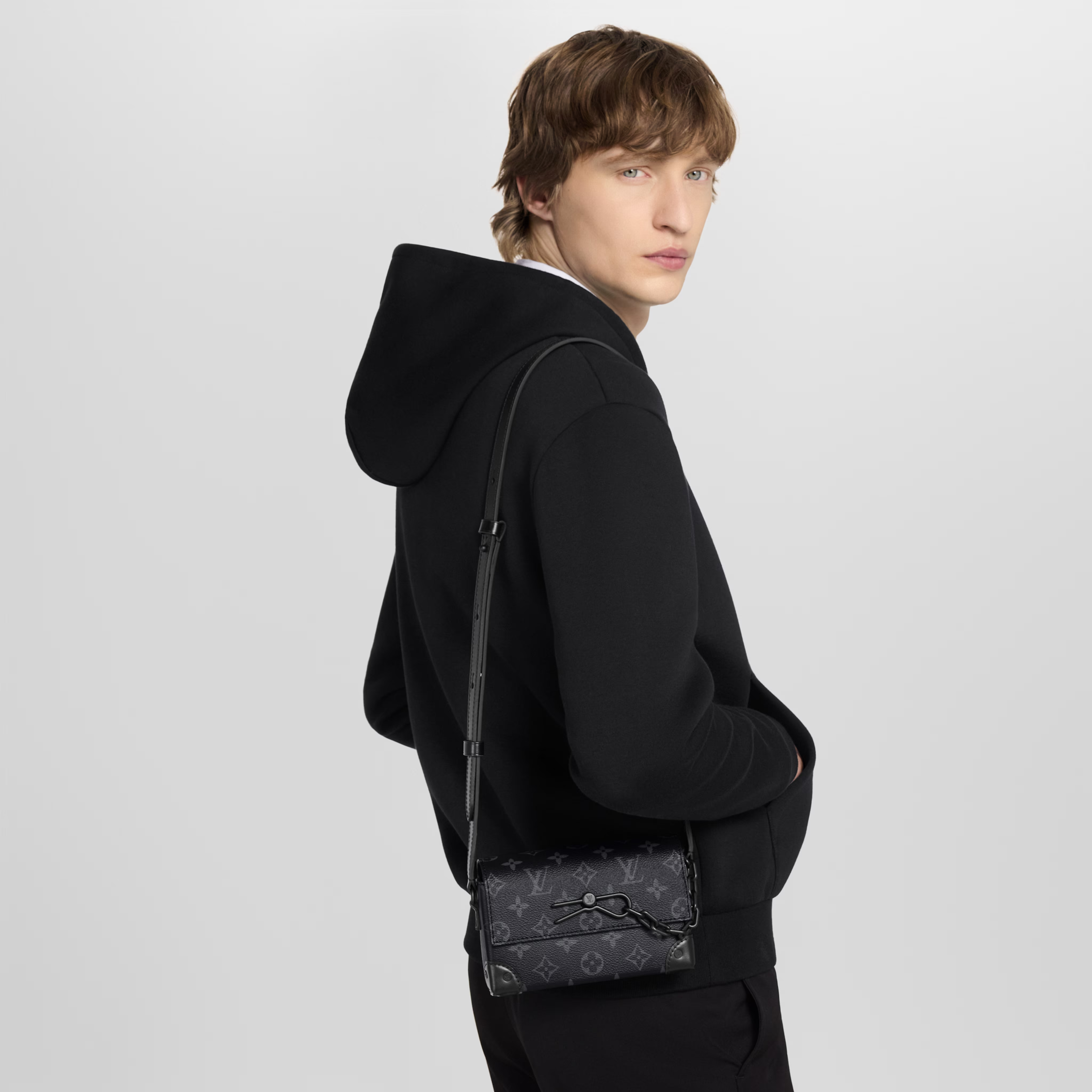 Louis Vuitton Monogram Eclipse Steamer Wearable Wallet – Black