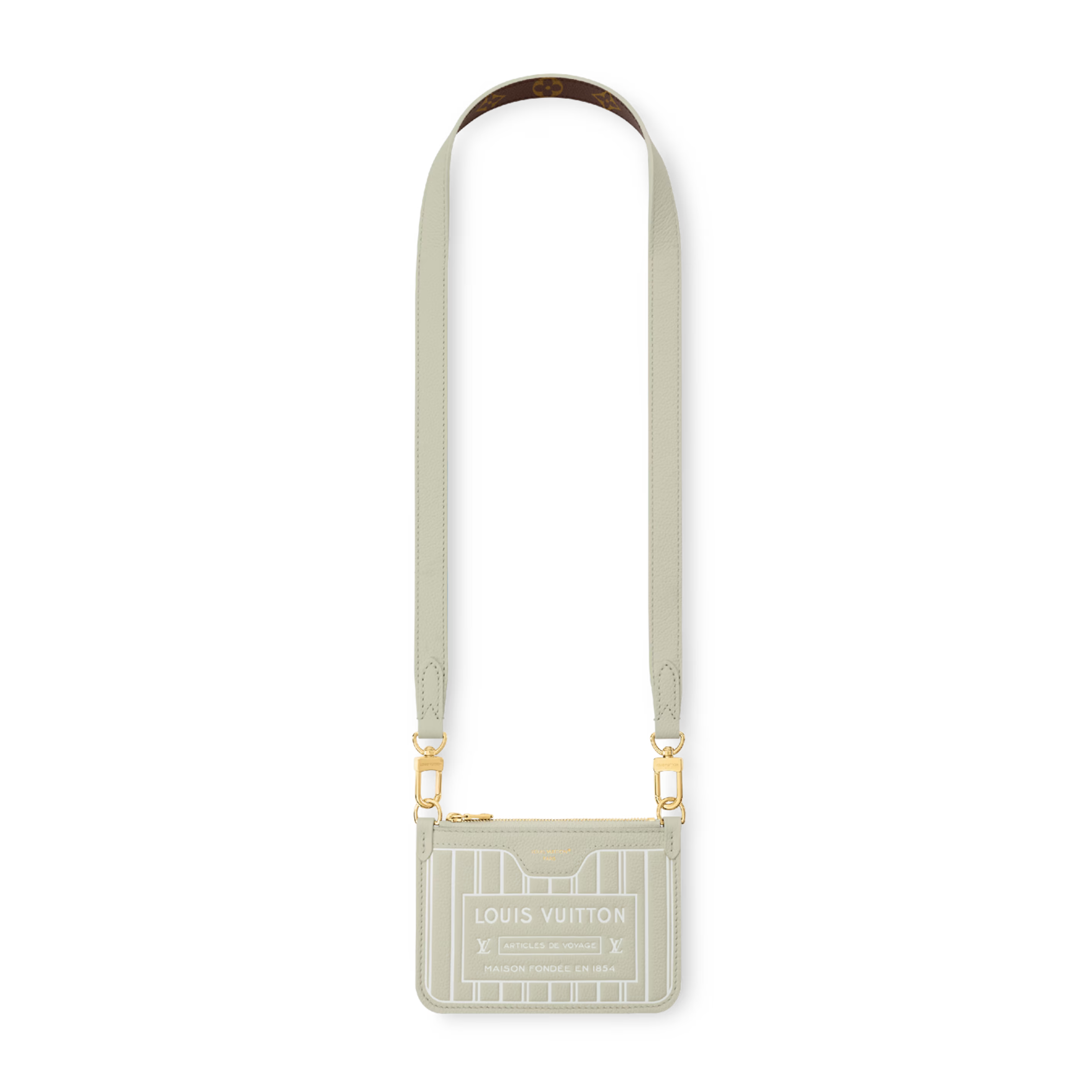Louis Vuitton Monogram Celadon Neverfull Bandoulière Inside Out BB Handbag – Beige