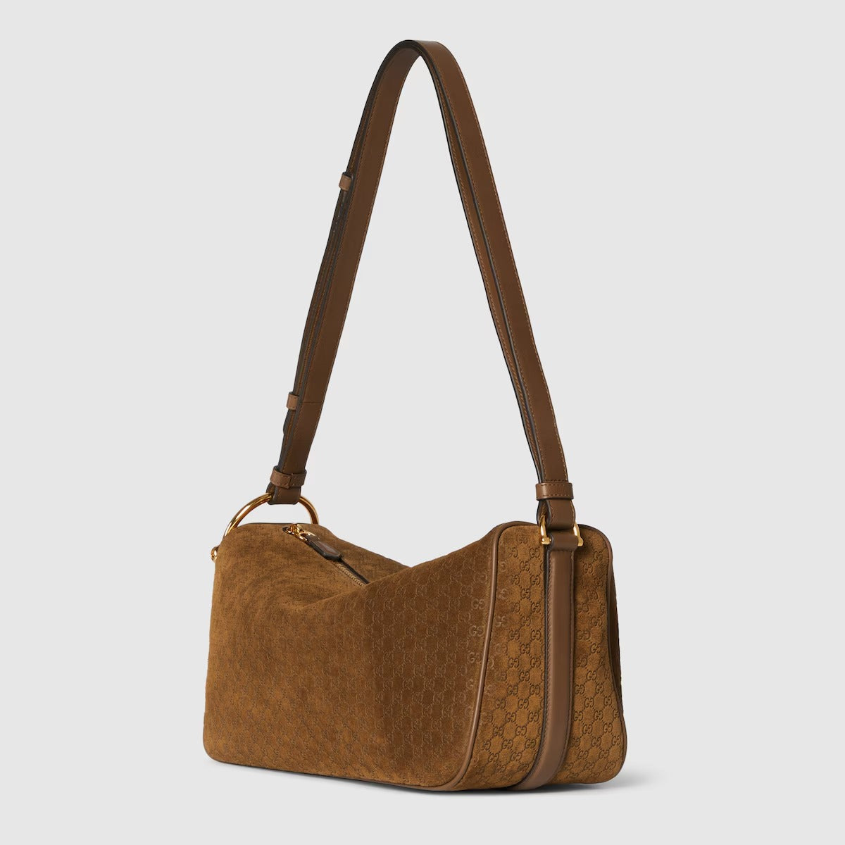 Gucci Half Horsebit Medium Shoulder Bag – Brown