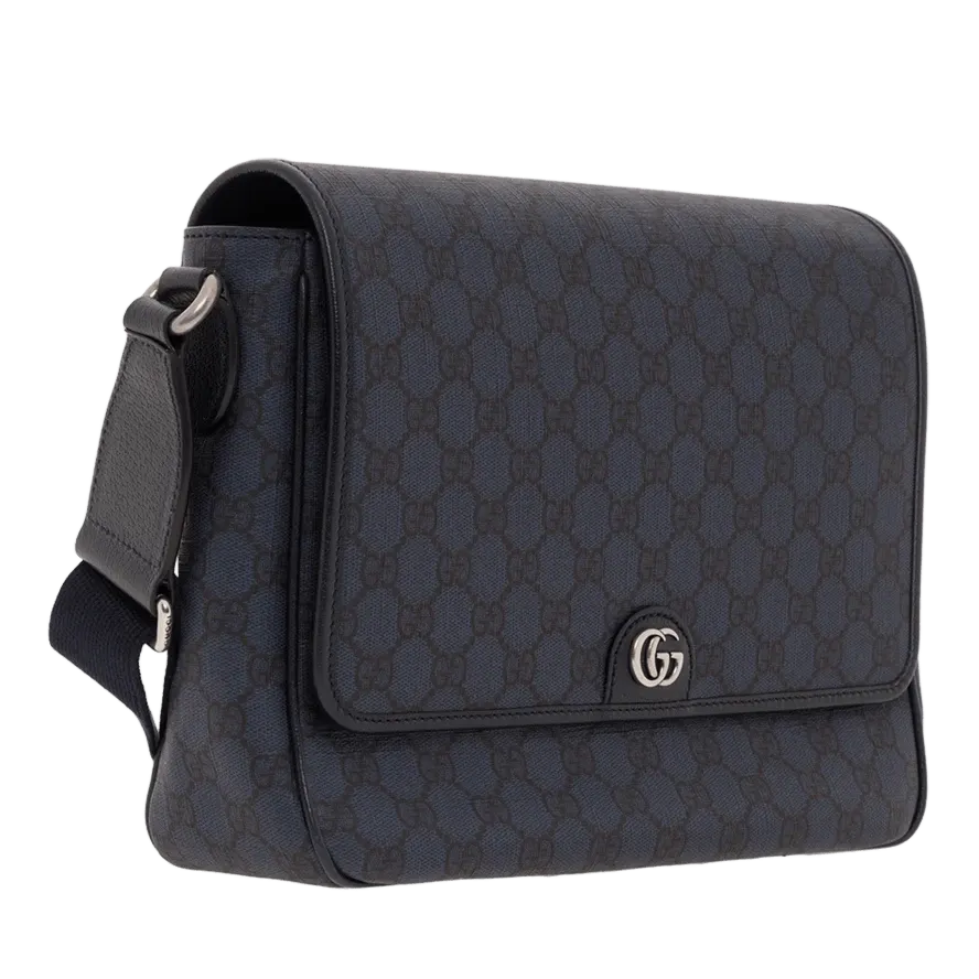 Gucci Supreme Canvas Ophidia Medium Messenger Bag – Blue