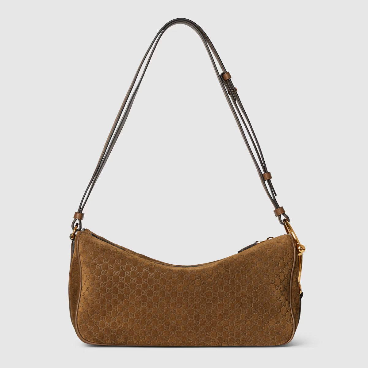 Gucci Half Horsebit Medium Shoulder Bag – Brown