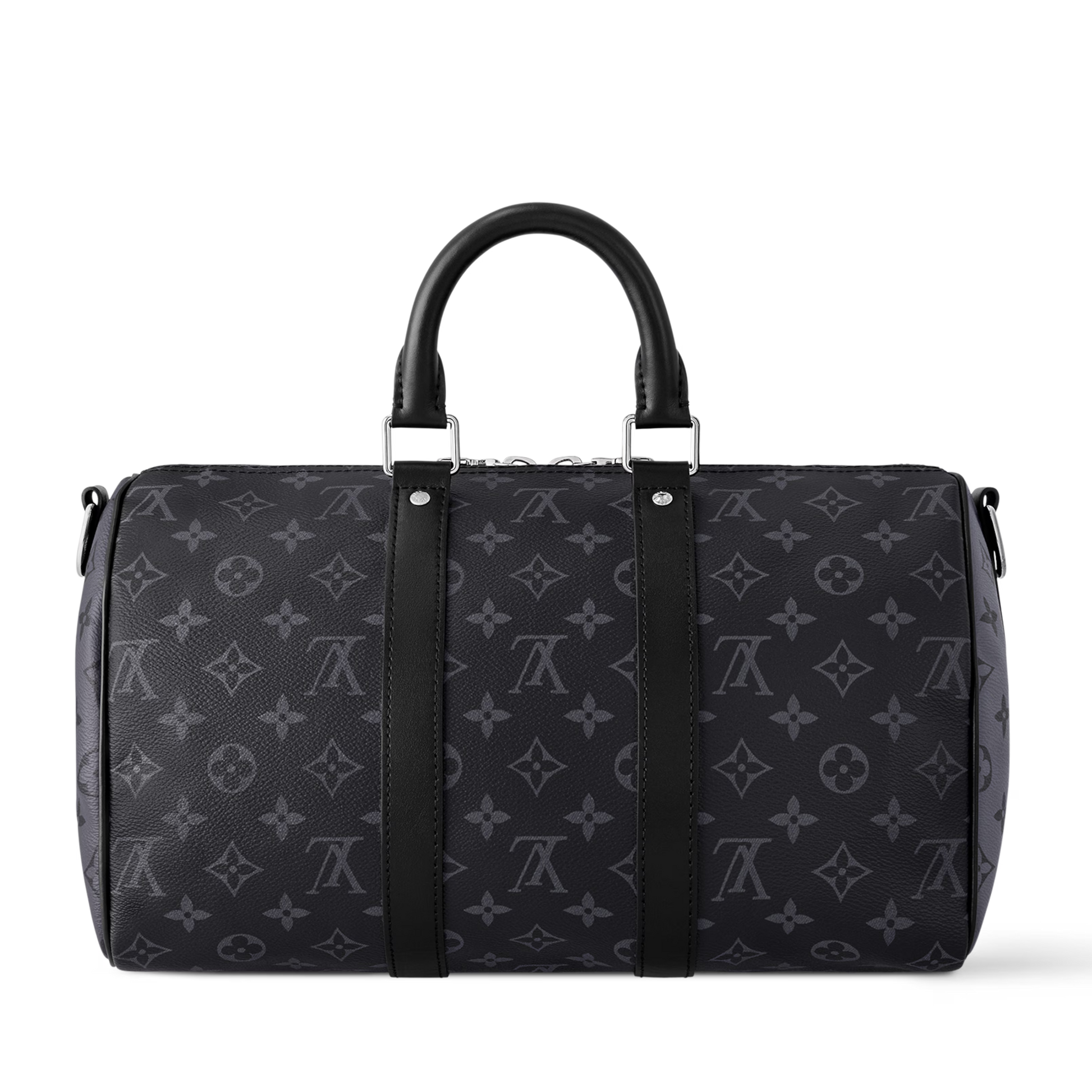 Louis Vuitton Monogram Eclipse Keepall Bandoulière 35 Duffle Bag – Black
