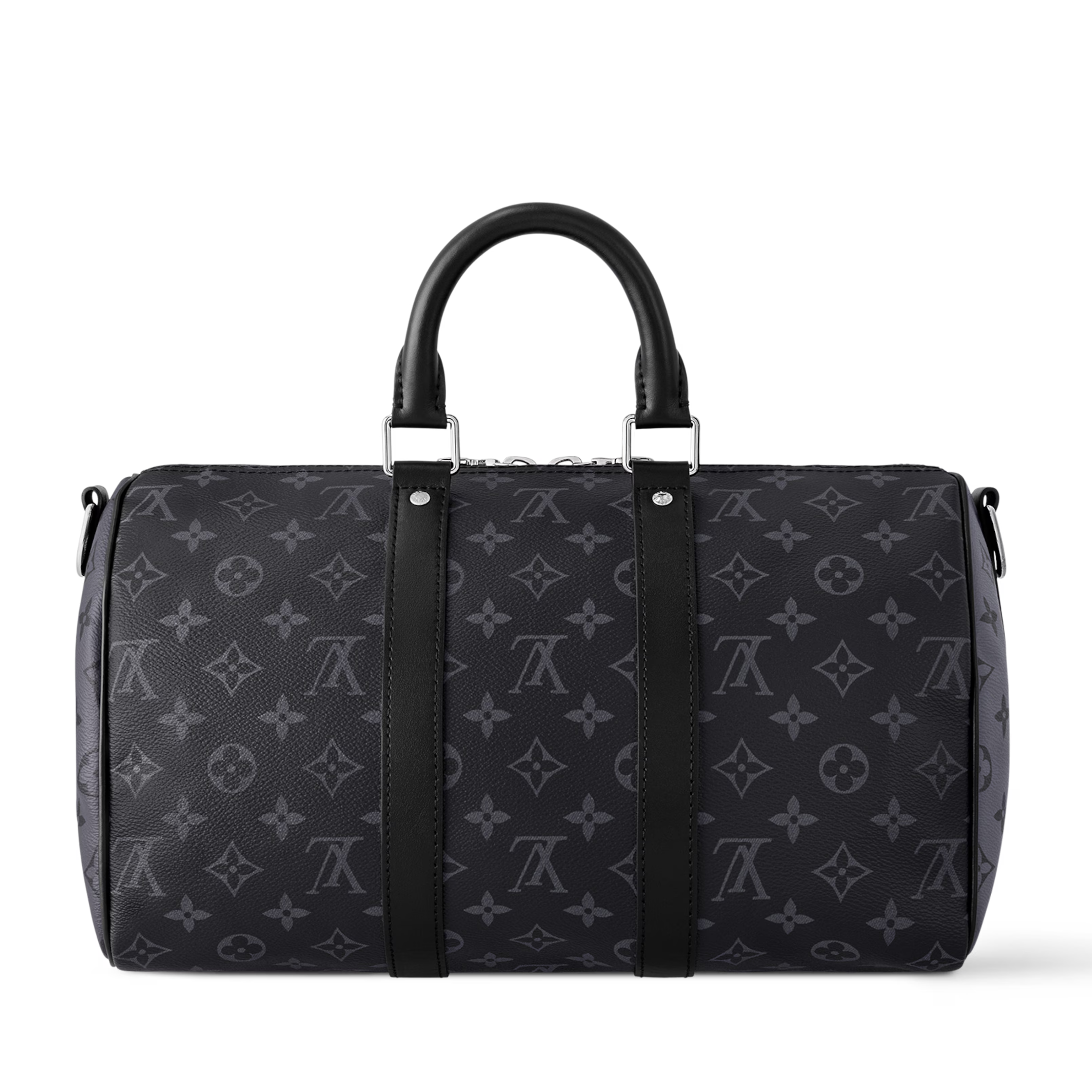 Louis Vuitton Monogram Eclipse Keepall Bandoulière 35 Duffle Bag – Black