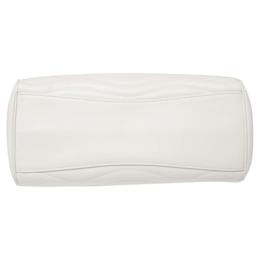 Louis Vuitton Calfskin New Wave Chain Tote Bag - White